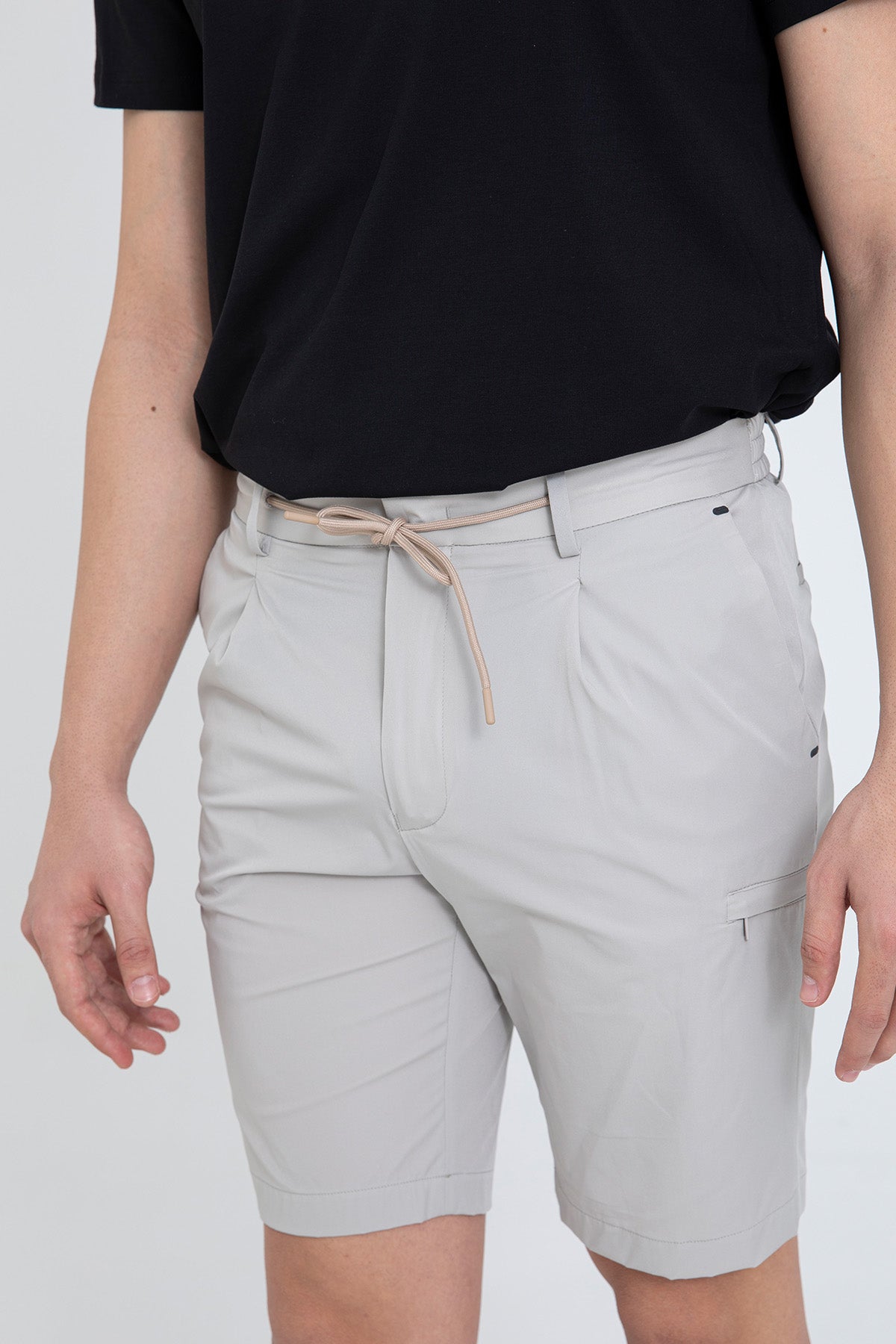 Manuel Ritz Slim Fit Beli Lastikli Tek Pile Yandan Cepli Streç Şort