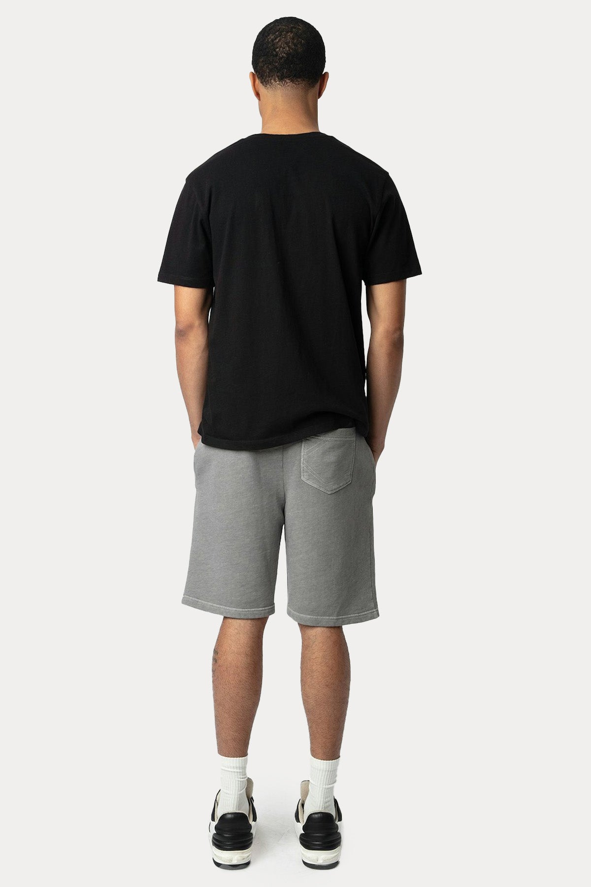 Zadig & Voltaire Logolu Beli Lastikli Penye Şort