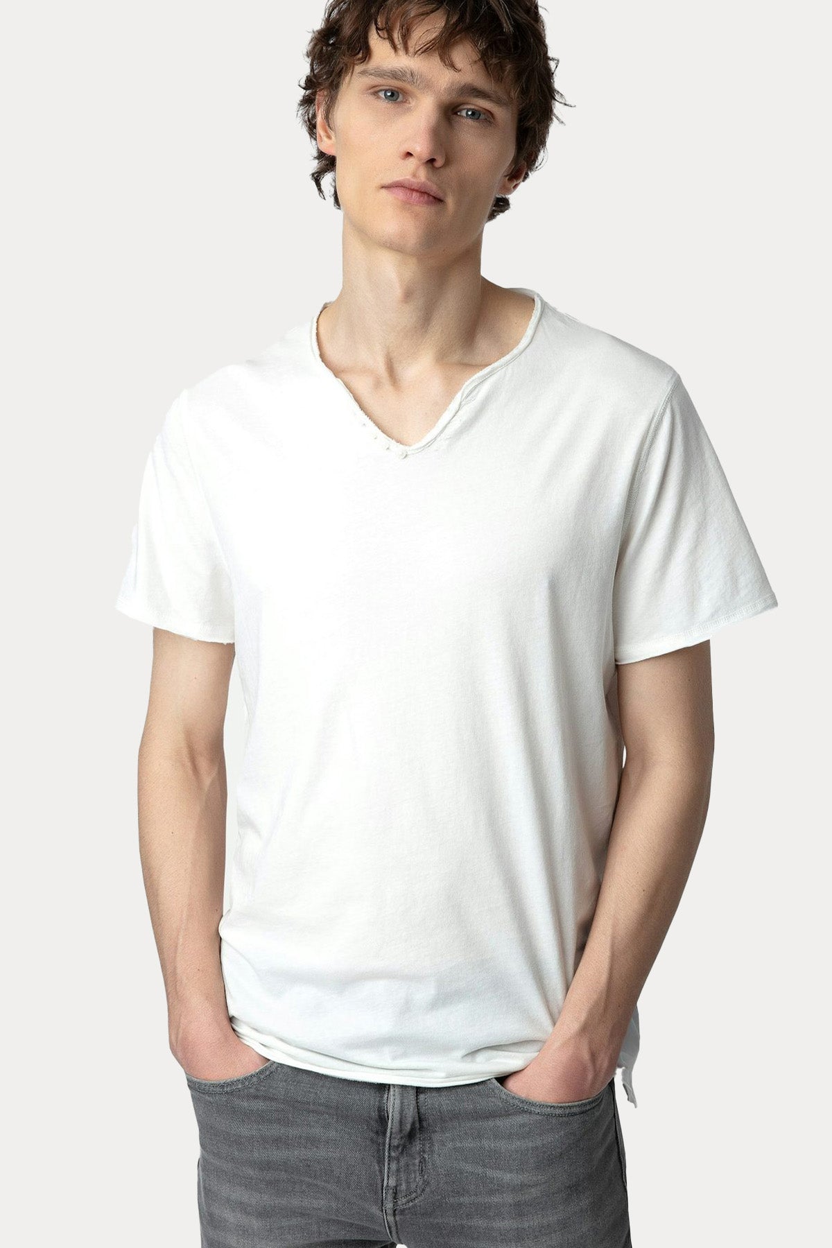 Zadig & Voltaire Düğmeli V Yaka T-shirt