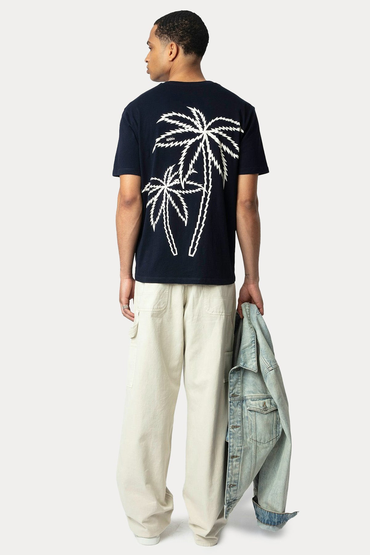 Zadig & Voltaire Yuvarlak Yaka Palmiye Temalı T-shirt