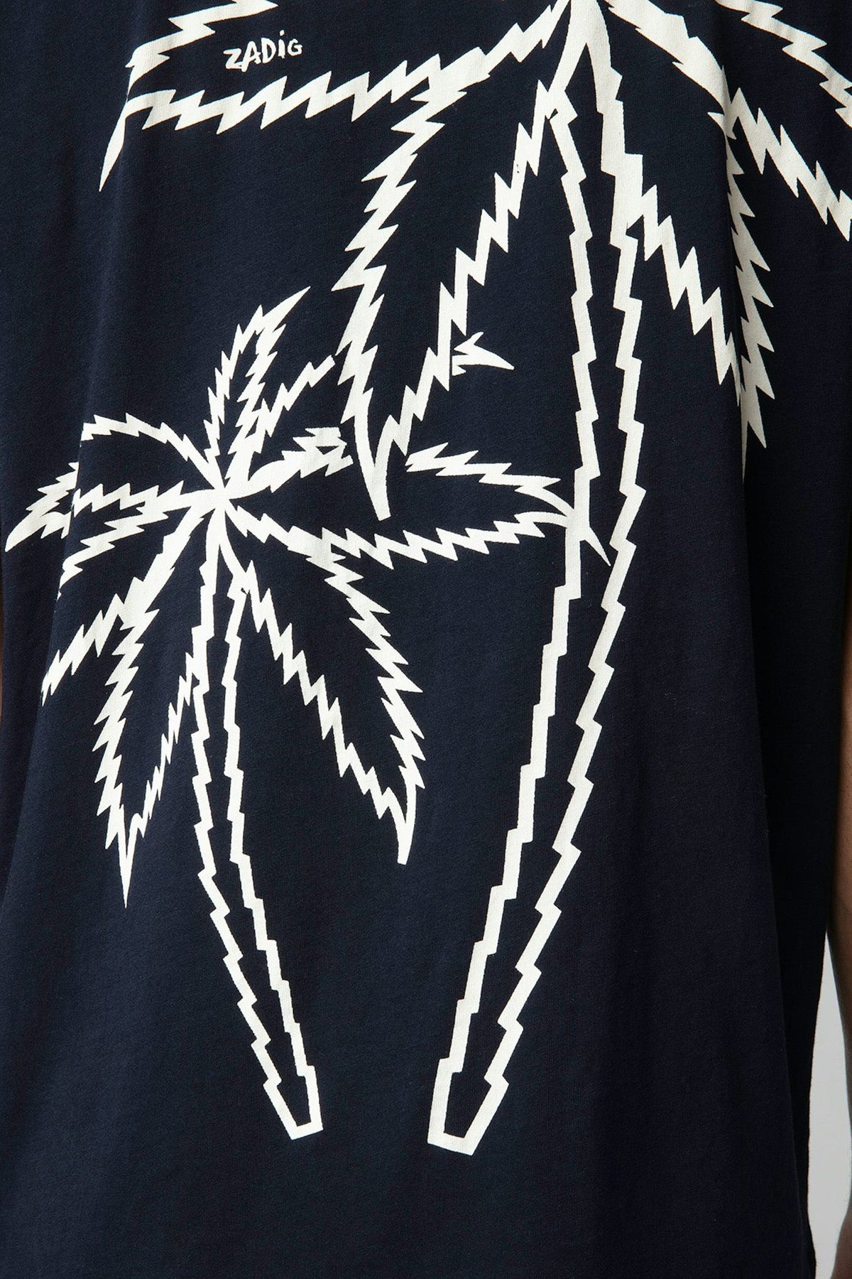 Zadig & Voltaire Yuvarlak Yaka Palmiye Temalı T-shirt