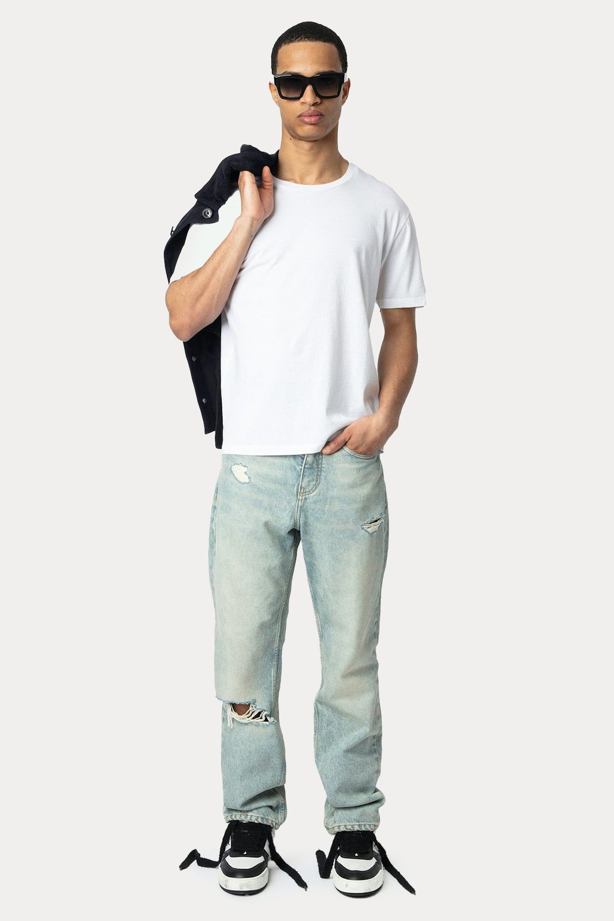 Zadig & Voltaire Yuvarlak Yaka Palmiye Temalı T-shirt