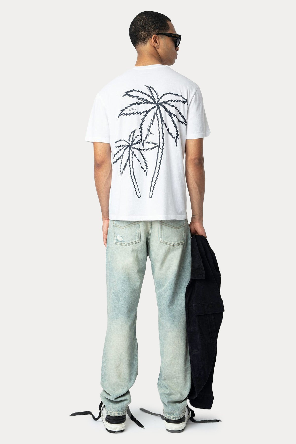 Zadig & Voltaire Yuvarlak Yaka Palmiye Temalı T-shirt