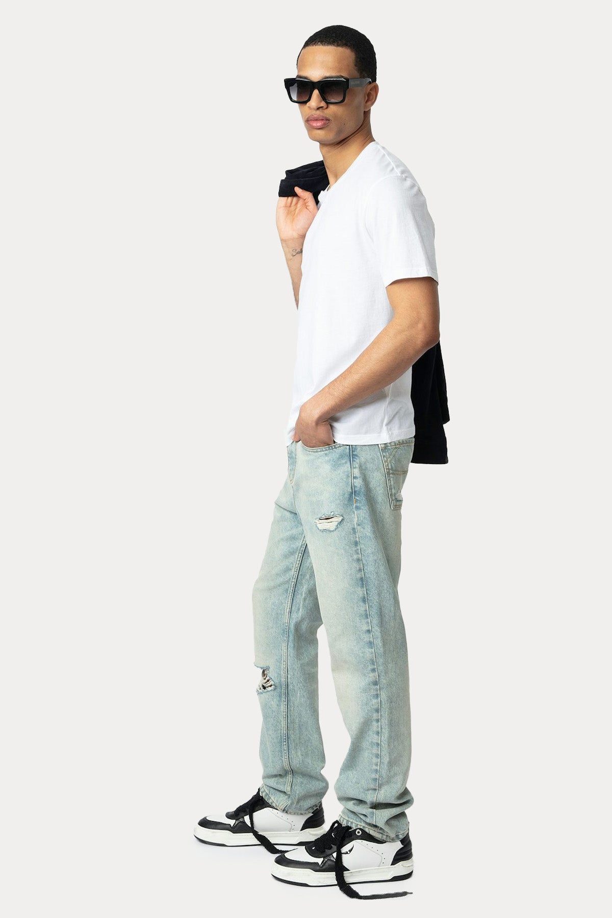 Zadig & Voltaire Yuvarlak Yaka Palmiye Temalı T-shirt