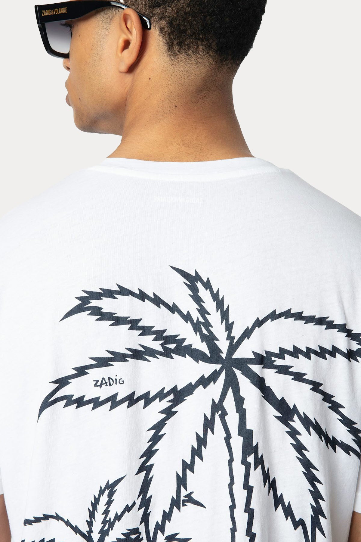 Zadig & Voltaire Yuvarlak Yaka Palmiye Temalı T-shirt