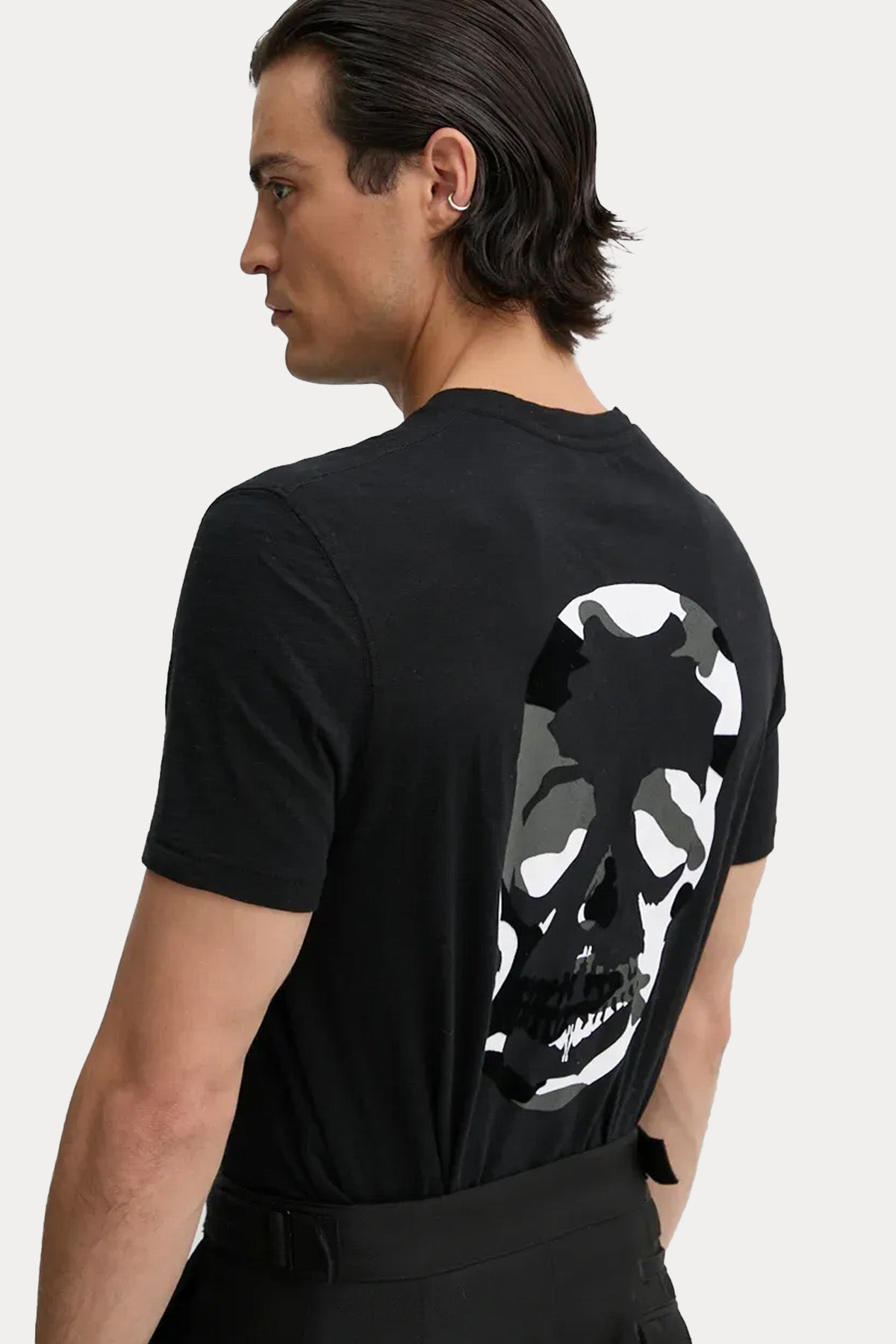 Zadig & Voltaire Yuvarlak Yaka Kuru Kafa Logolu T-shirt