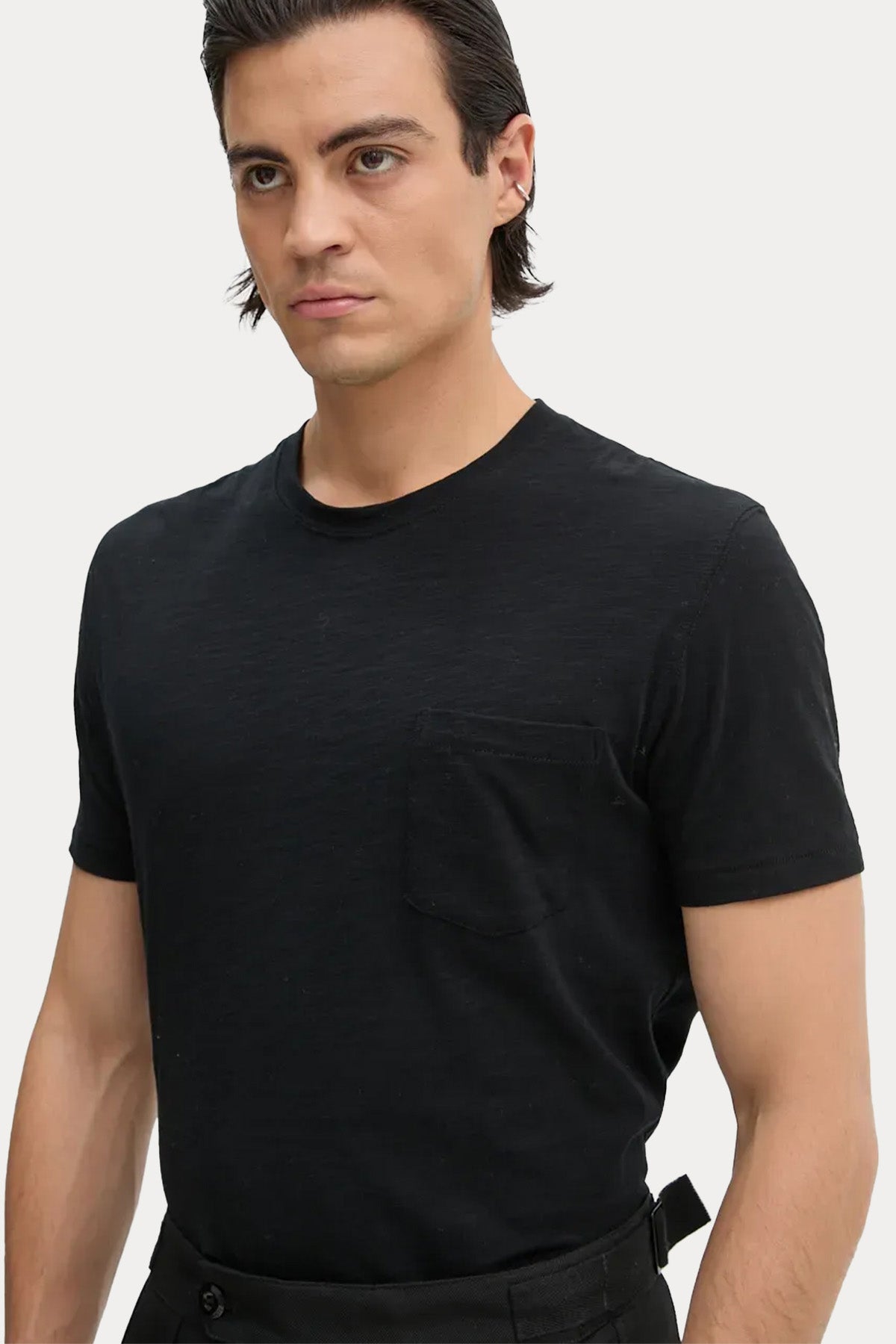 Zadig & Voltaire Yuvarlak Yaka Kuru Kafa Logolu T-shirt