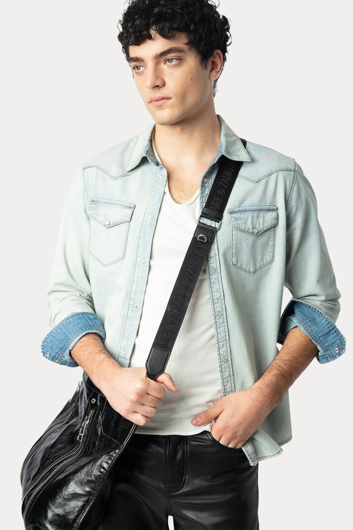 Zadig & Voltaire Regular Fit Yıkamalı Denim Gömlek