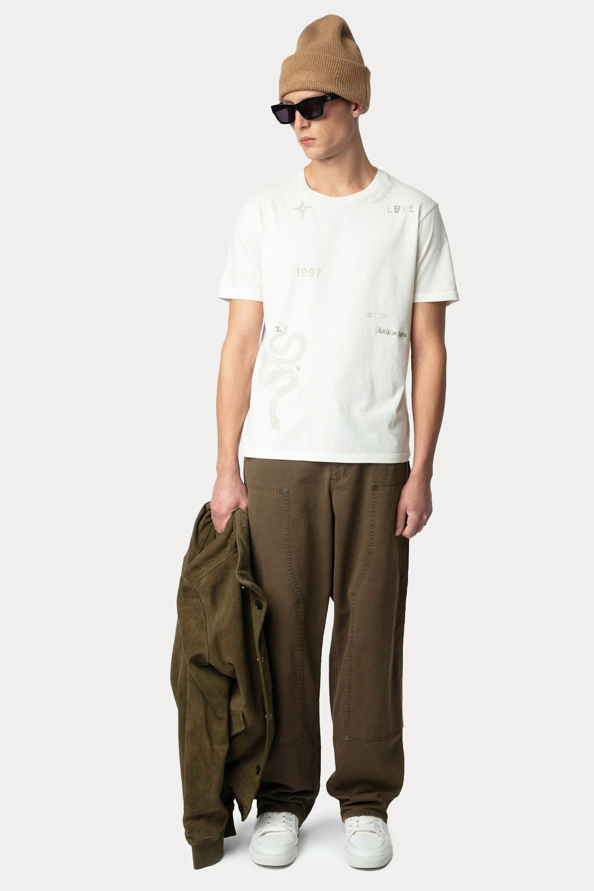 Zadig & Voltaire Regular Fit Logo Desenli T-shirt