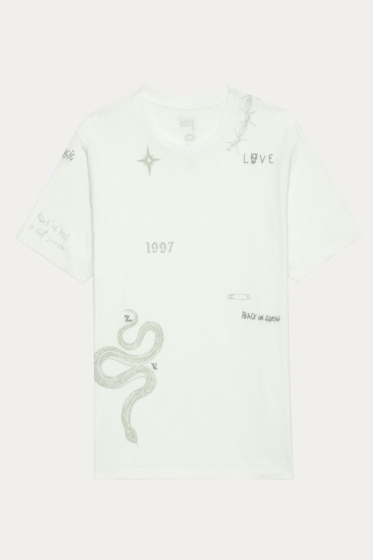 Zadig & Voltaire Regular Fit Logo Desenli T-shirt