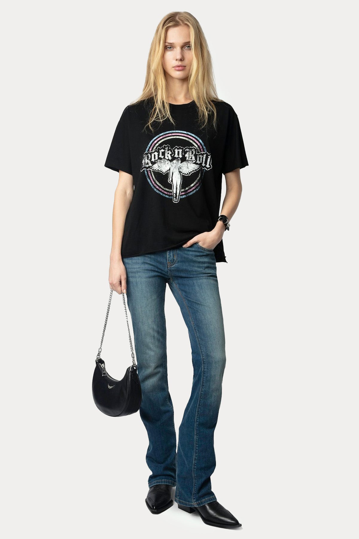 Zadig & Voltaire Regular Fit Logo Desenli T-shirt