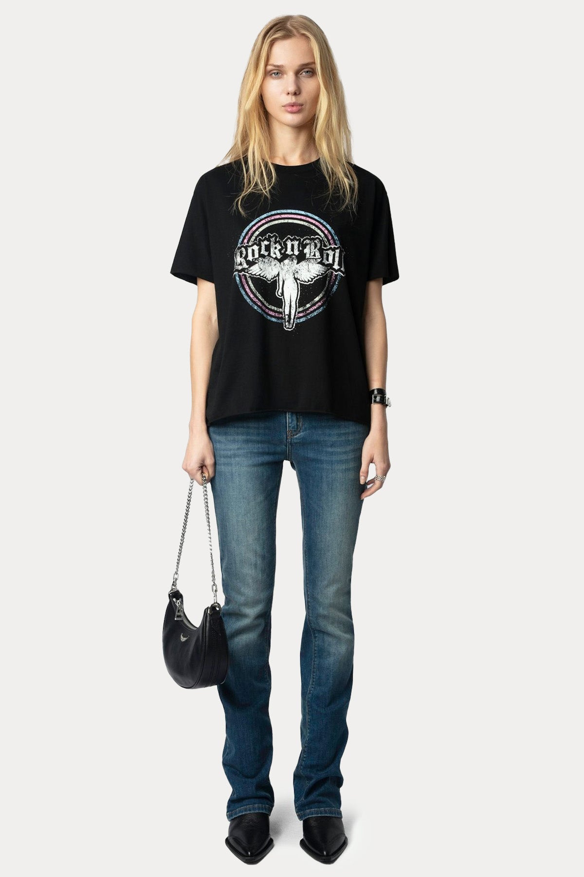 Zadig & Voltaire Regular Fit Logo Desenli T-shirt