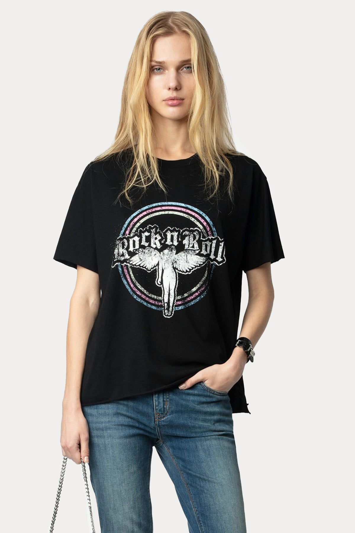 Zadig & Voltaire Regular Fit Logo Desenli T-shirt