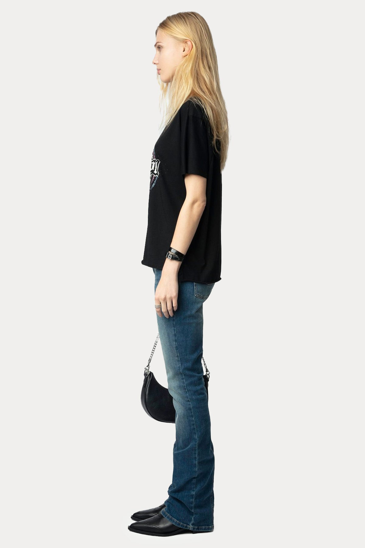 Zadig & Voltaire Regular Fit Logo Desenli T-shirt