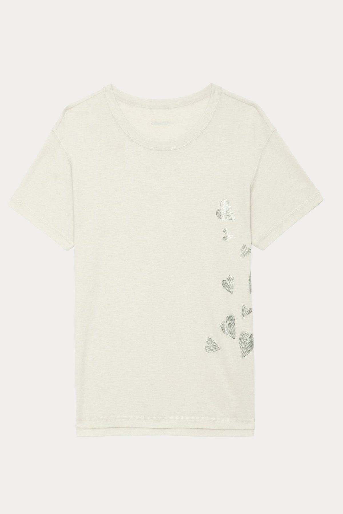 Zadig & Voltaire Parlak Taş Aksesuarlı Yuvarlak Yaka T-shirt