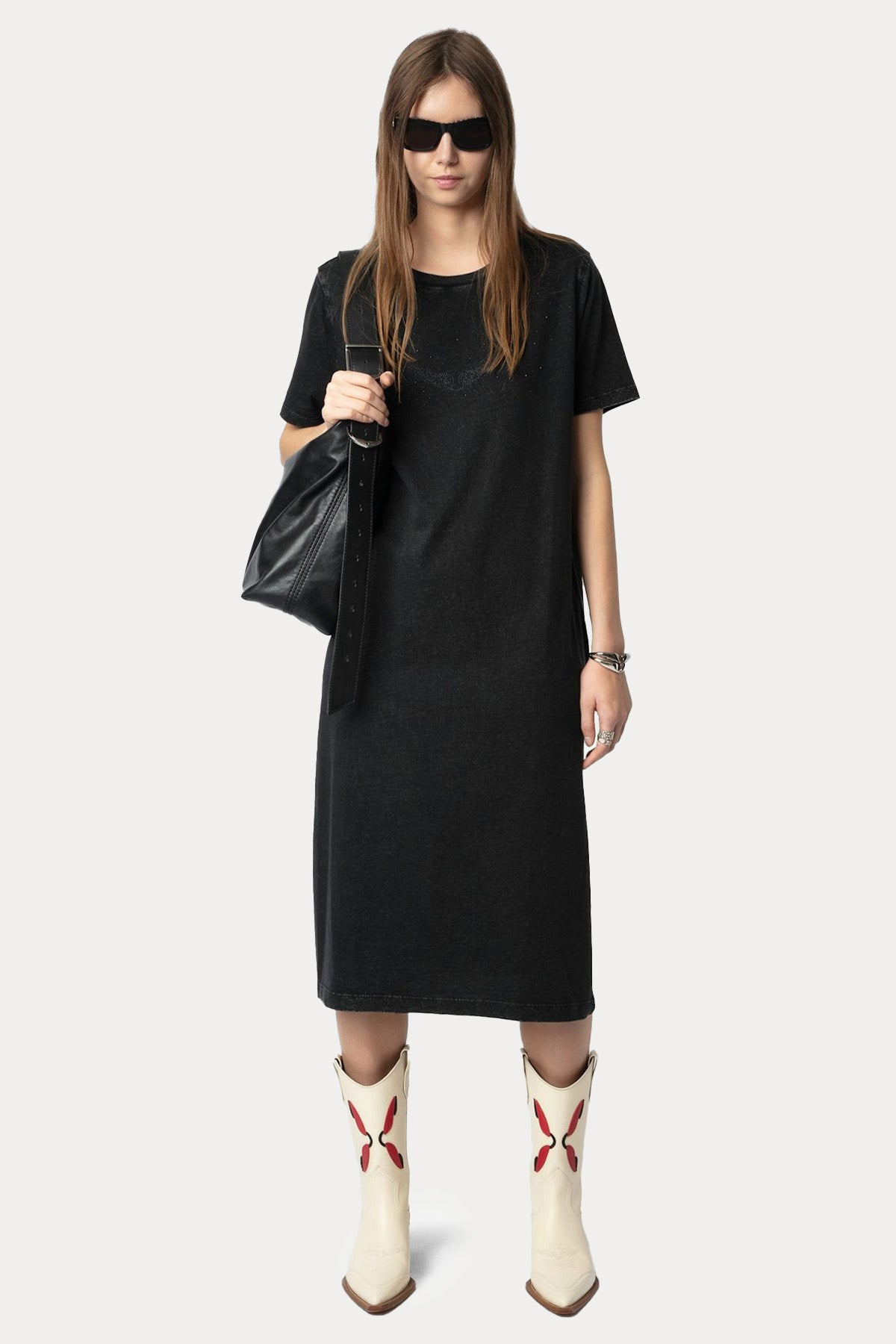 Zadig & Voltaire Logolu Midi T-shirt Elbise