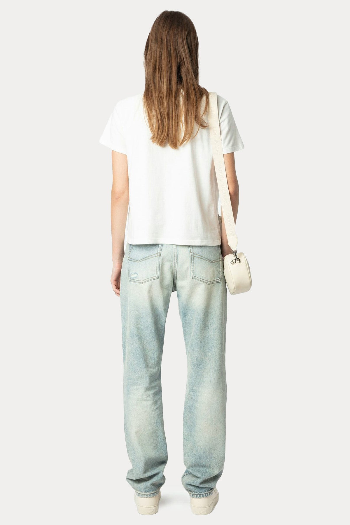 Zadig & Voltaire Regular Fit Parlak Taşlı Kalp Logolu T-shirt