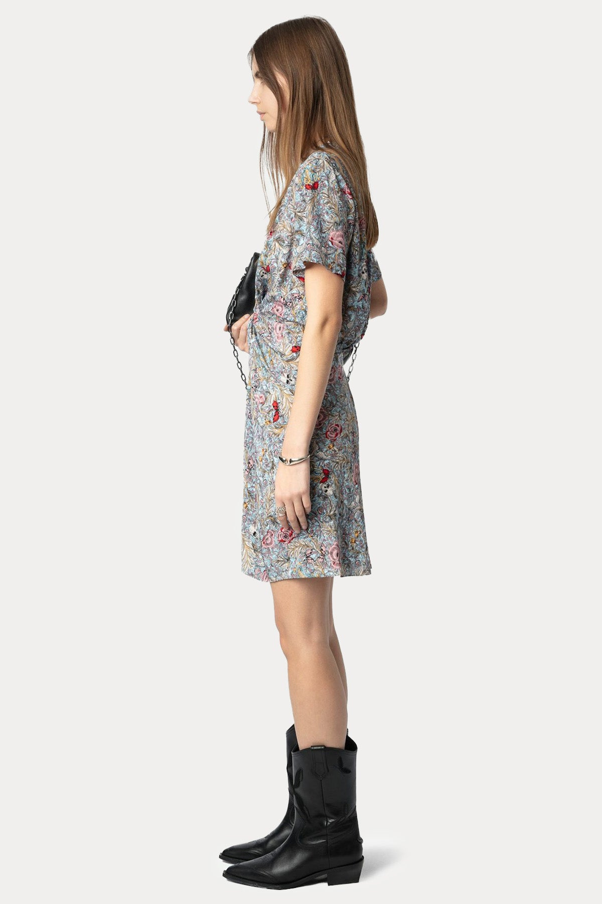 Zadig & Voltaire V Yaka Desenli Mini Elbise