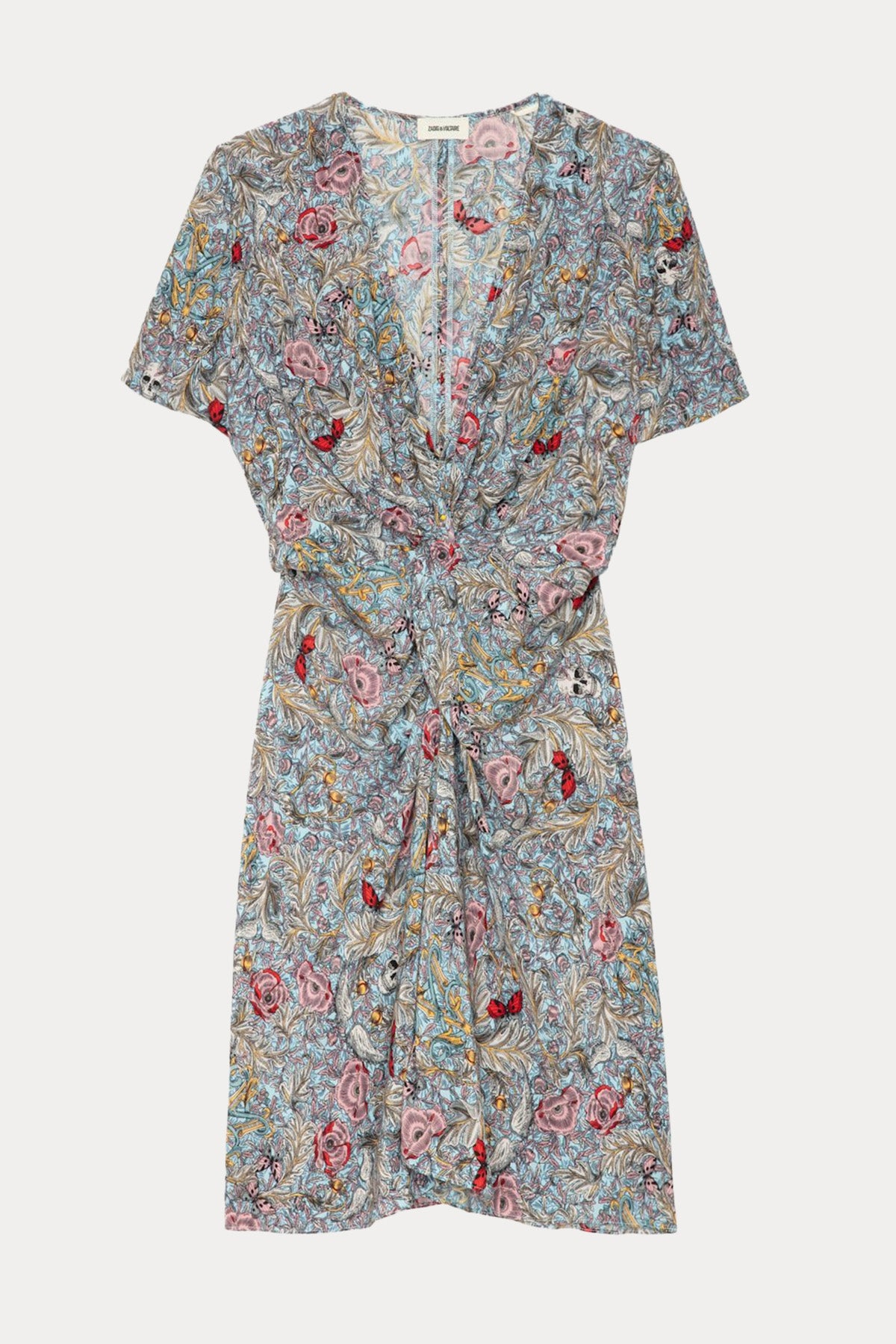 Zadig & Voltaire V Yaka Desenli Mini Elbise