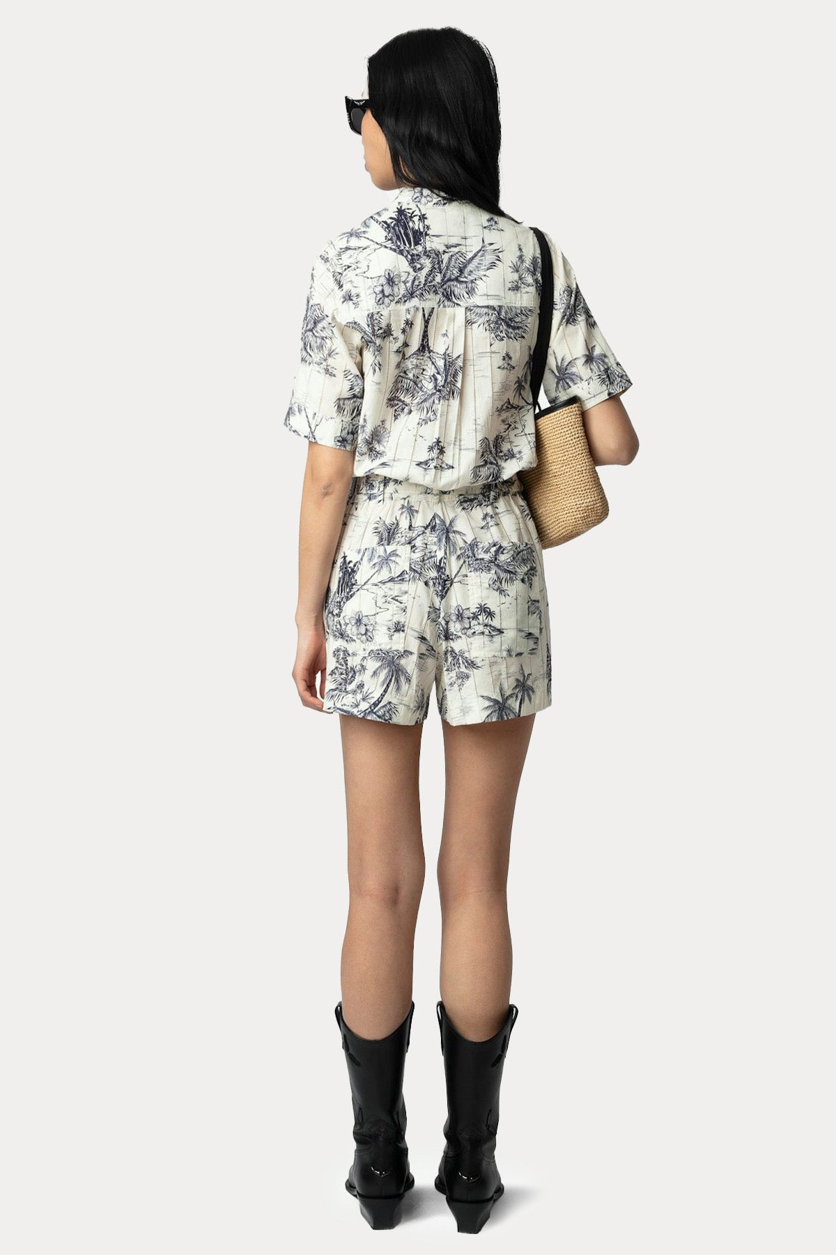 Zadig & Voltaire Palmiye Temalı Kemerli Tulum