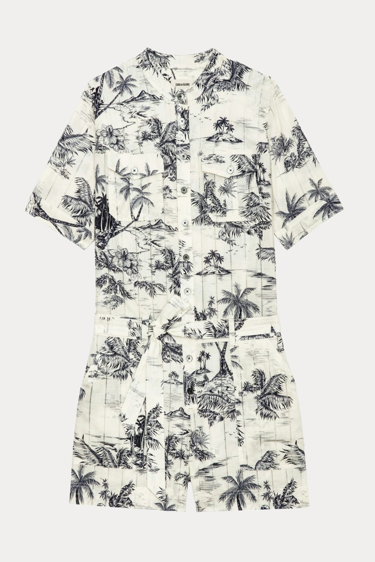 Zadig & Voltaire Palmiye Temalı Kemerli Tulum