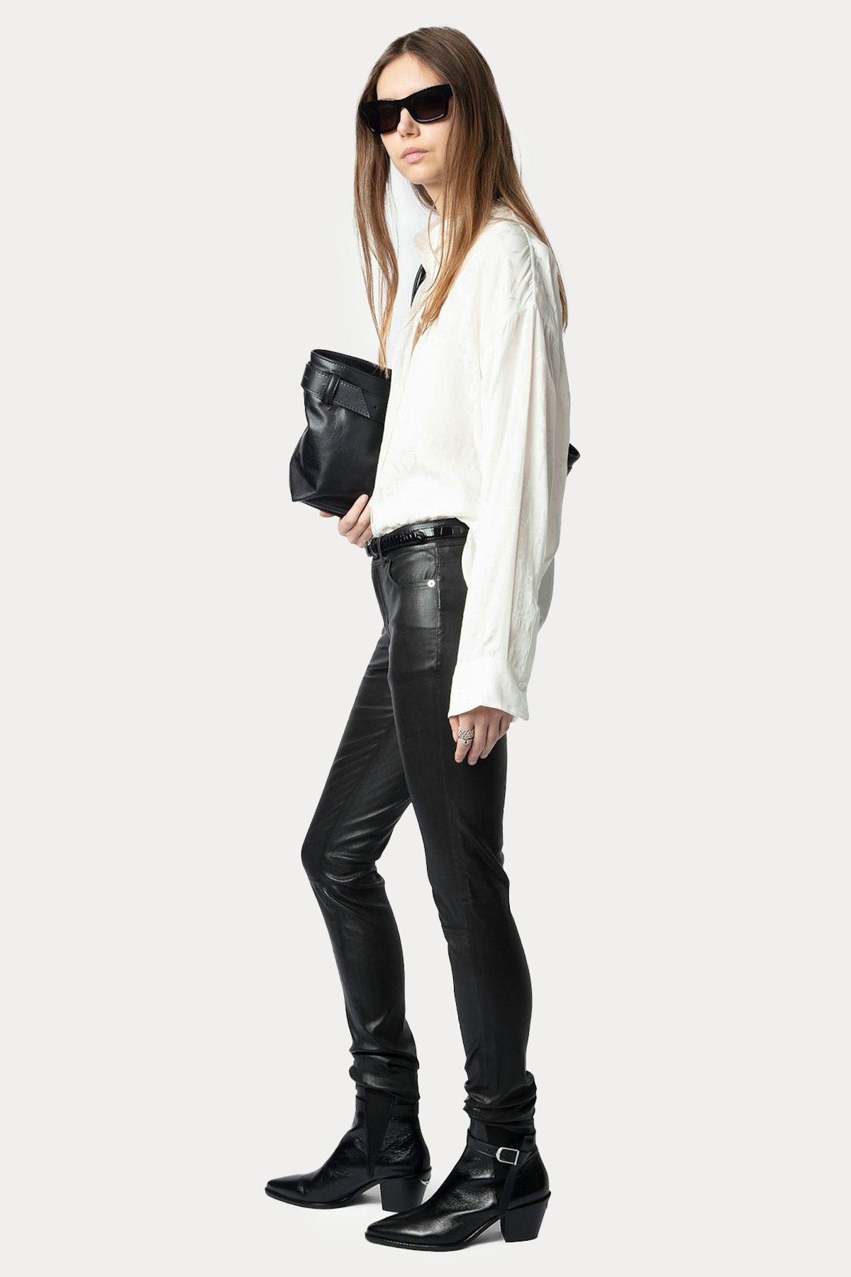 Zadig & Voltaire Hakim Yaka Logo Desenli İpek Gömlek