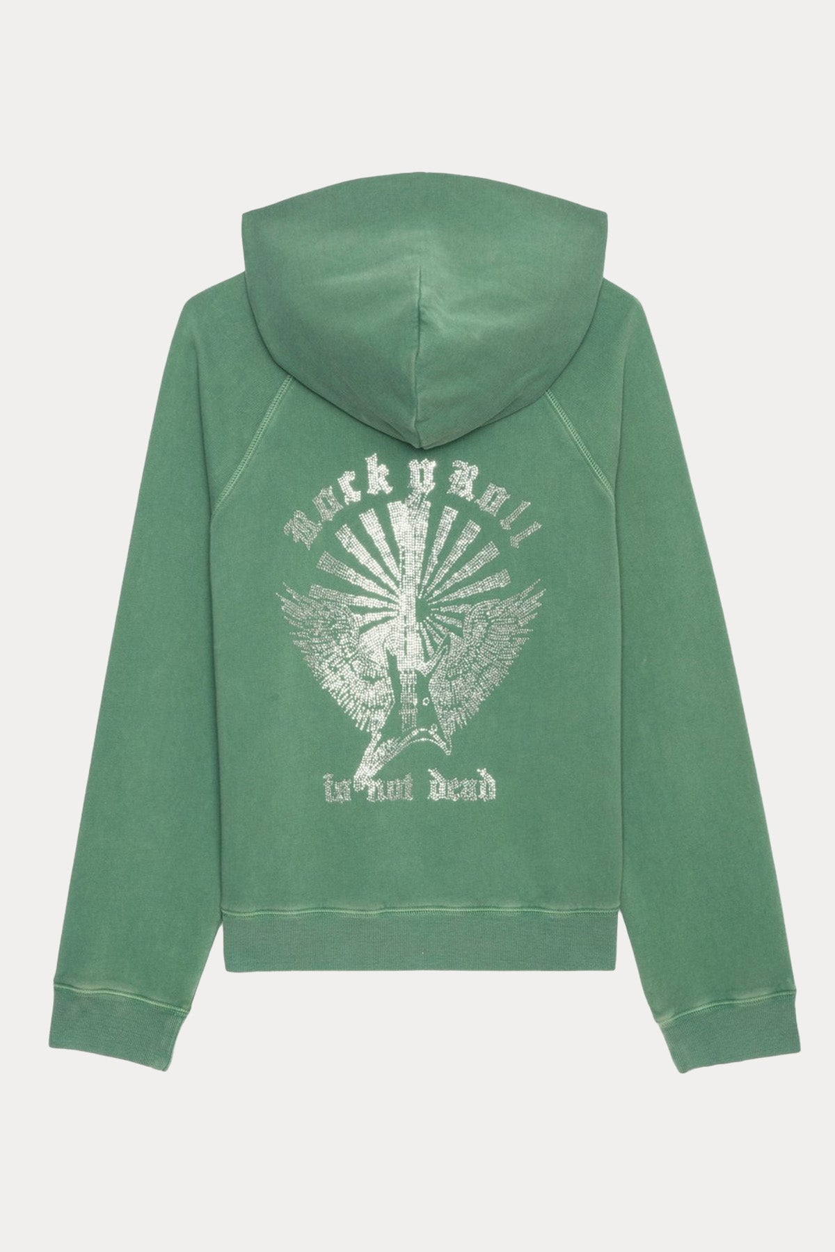 Zadig & Voltaire Sırtta Parlak Taş Aksesuarlı Logo Desenli Kapüşonlu Sweatshirt