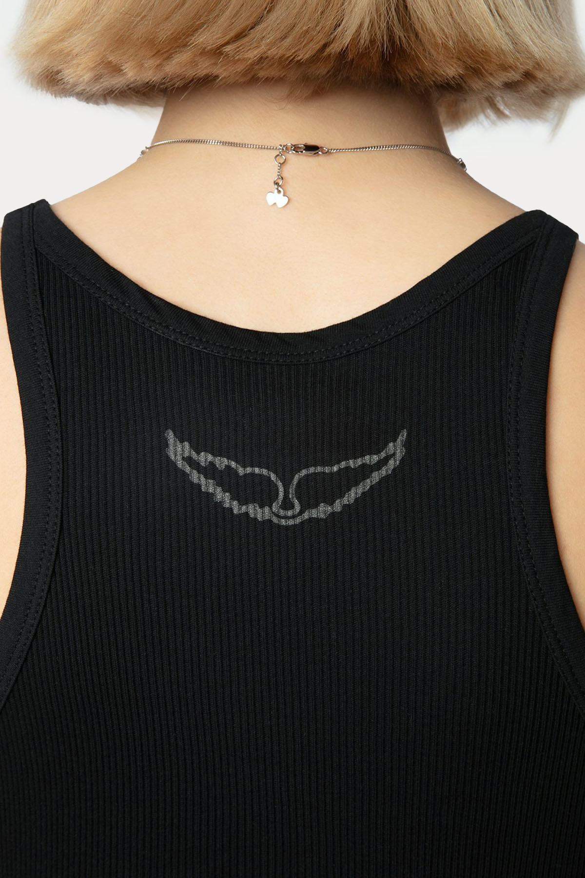 Zadig & Voltaire Yuvarlak Yaka Logolu Streç Bluz