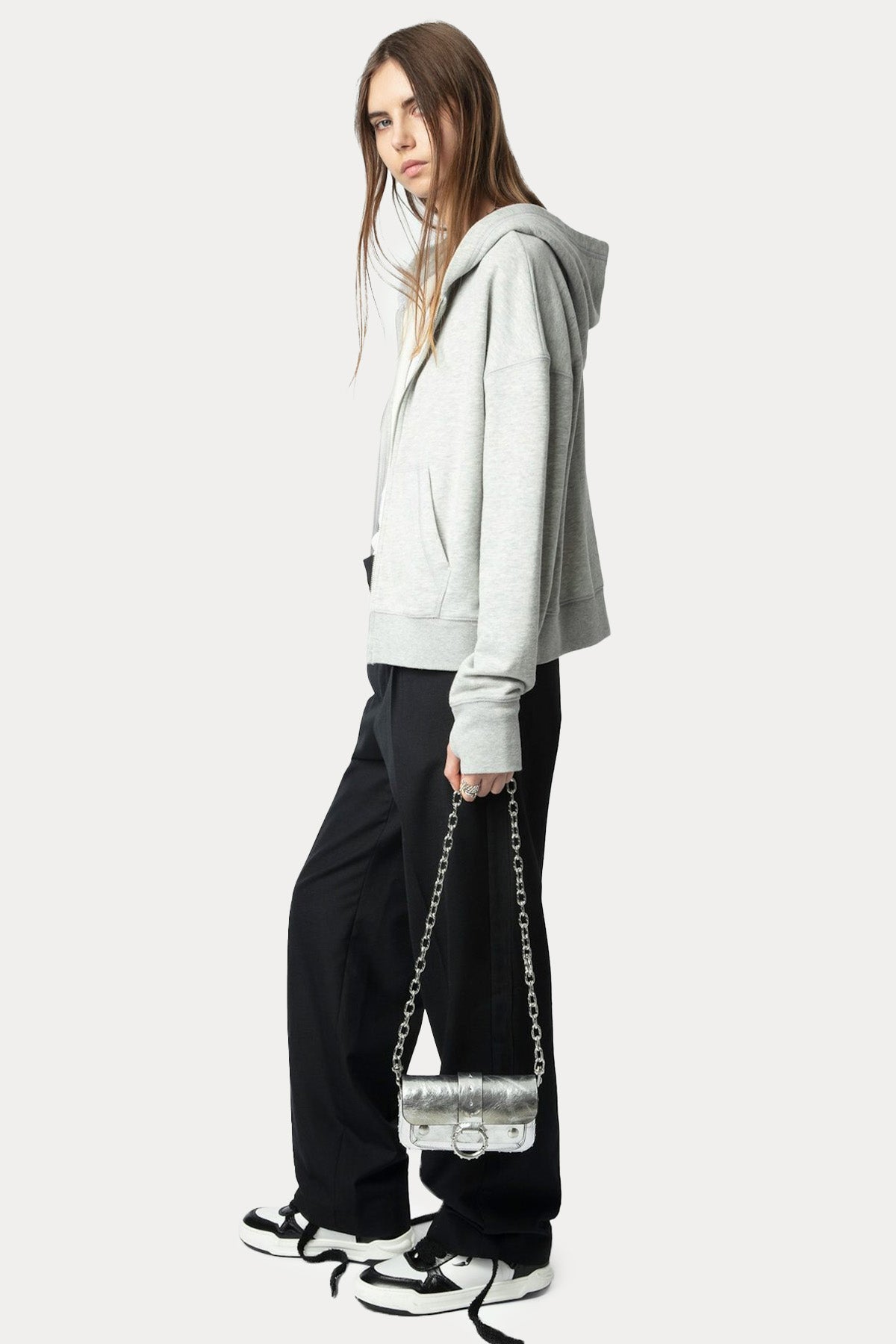 Zadig & Voltaire Geniş Kesim Logolu Kapüşonlu Sweatshirt Ceket