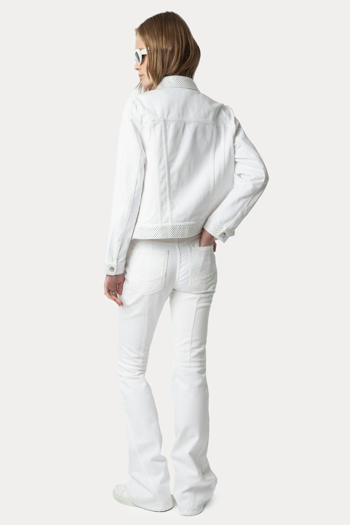 Zadig & Voltaire Parlak Taş Aksesuarlı Denim Ceket