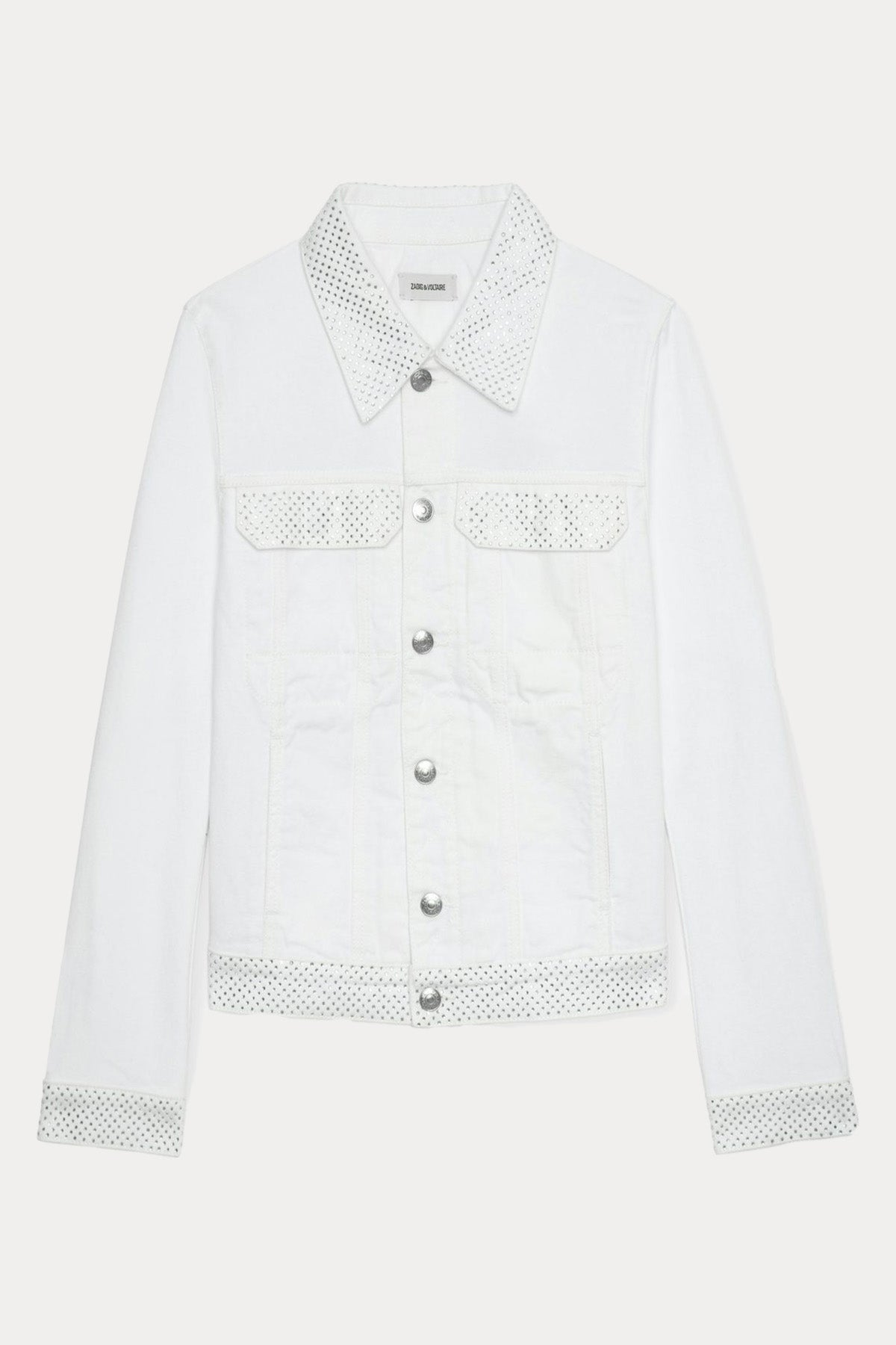 Zadig & Voltaire Parlak Taş Aksesuarlı Denim Ceket