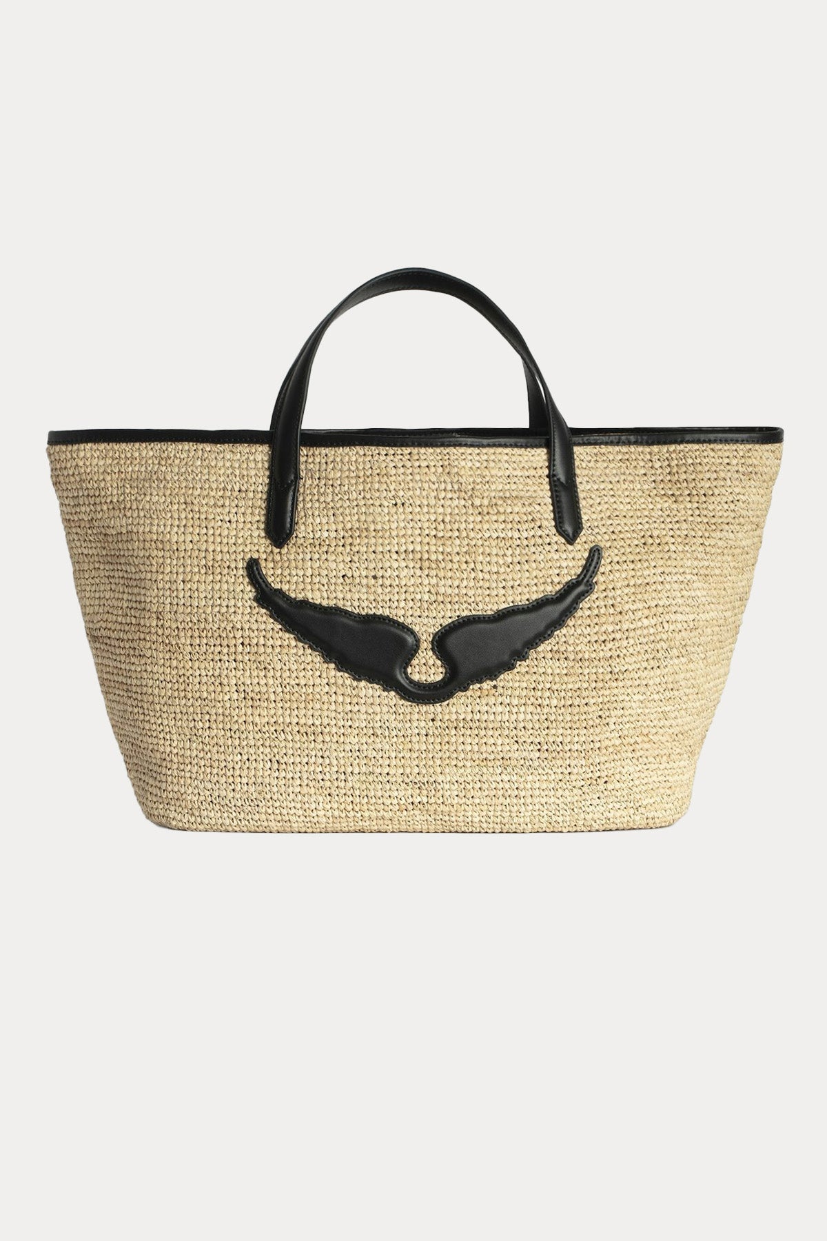 Zadig & Voltaire Logolu Hasır Örgü Omuz Çantası