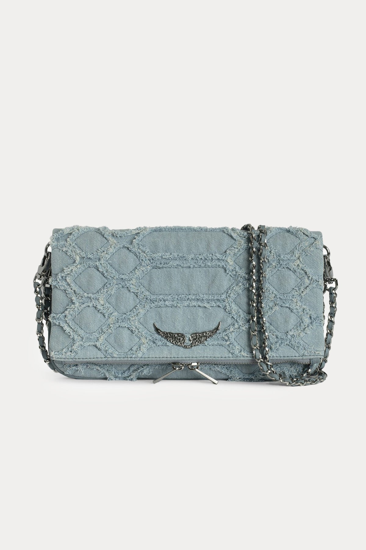 Zadig & Voltaire Zincir Askılı Denim Omuz Çantası