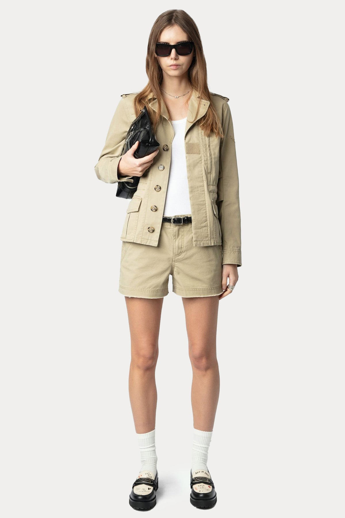 Zadig & Voltaire Regular Fit Yandan Cepli Logolu Şort