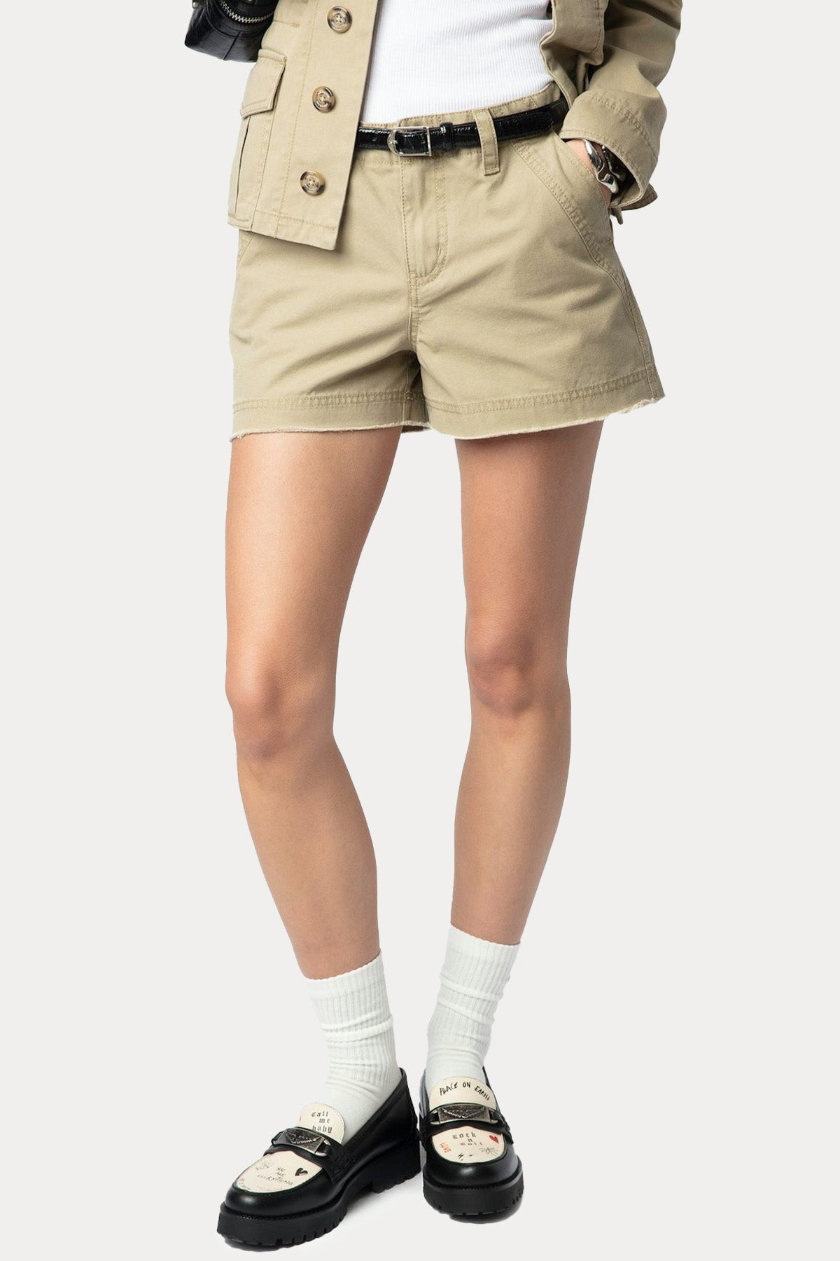 Zadig & Voltaire Regular Fit Yandan Cepli Logolu Şort