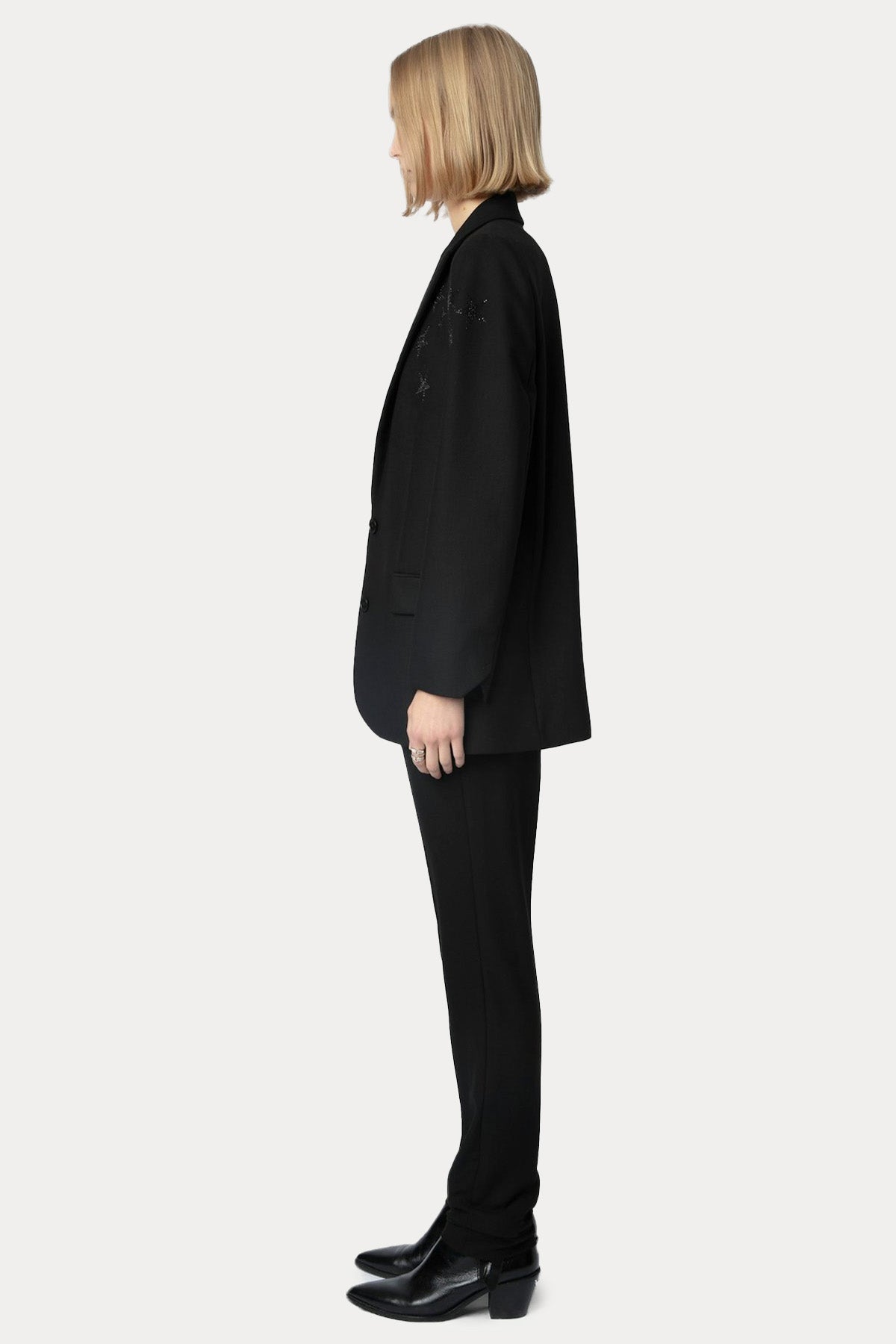 Zadig & Voltaire Parlak Taş Aksesuarlı Blazer Ceket