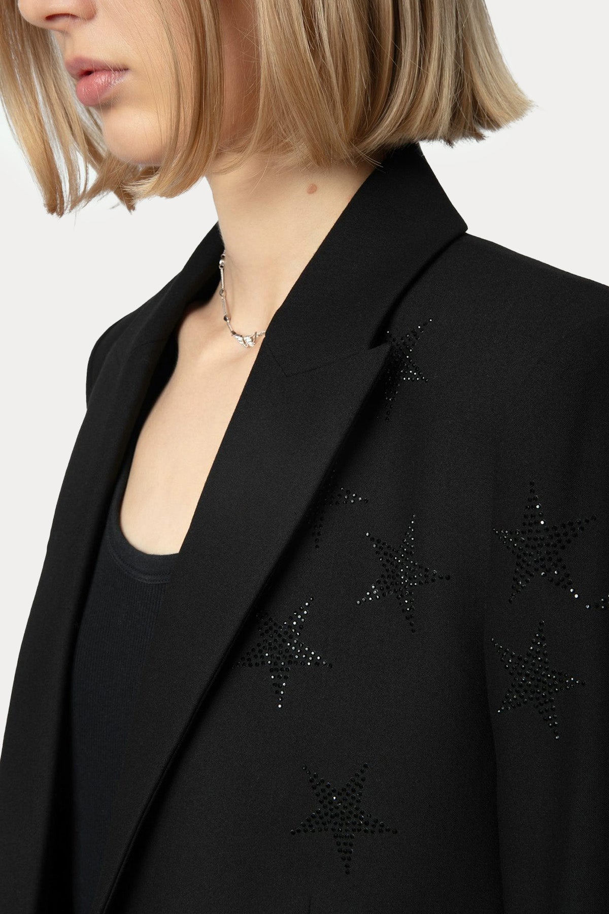 Zadig & Voltaire Parlak Taş Aksesuarlı Blazer Ceket