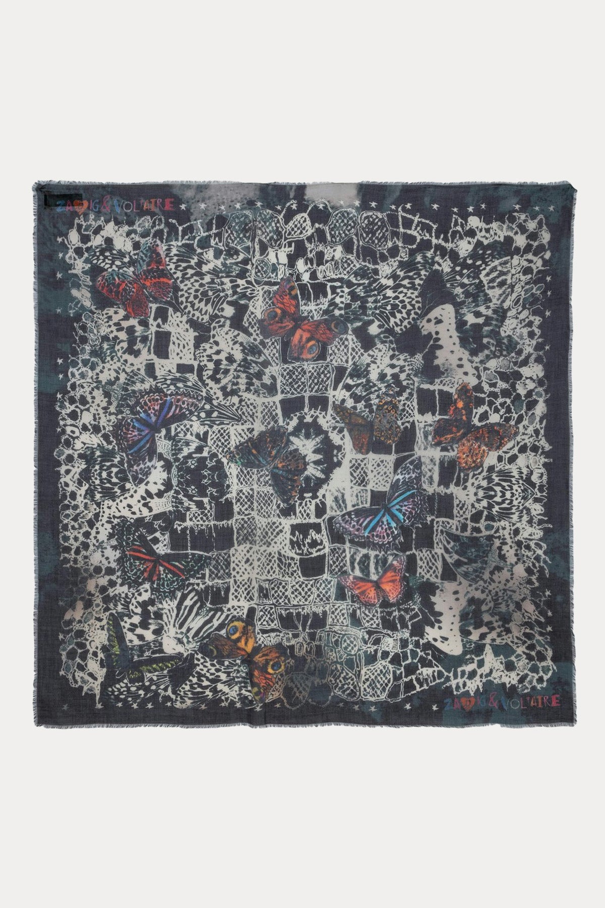 Zadig & Voltaire Logolu Modal Kumaş Şal