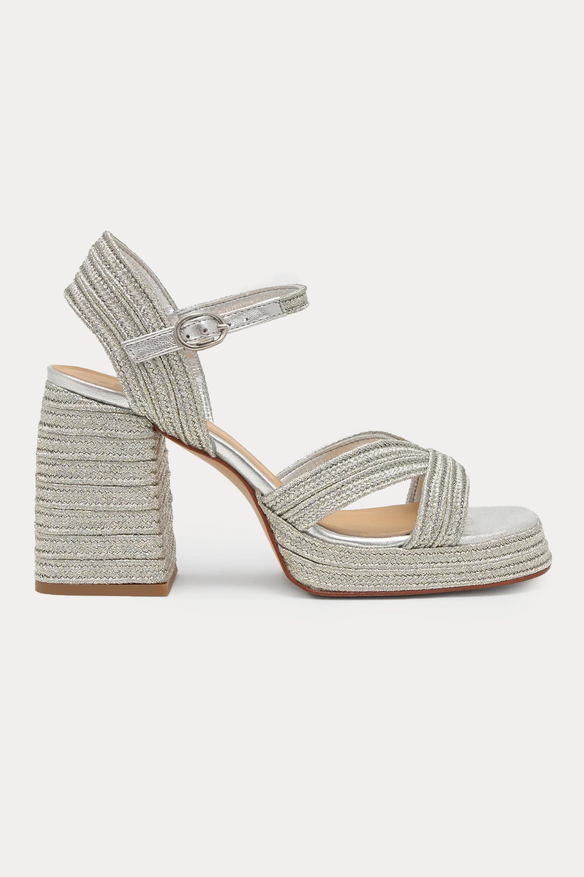 Castaner Valle Örgü Küt Burun Topuklu Sandalet