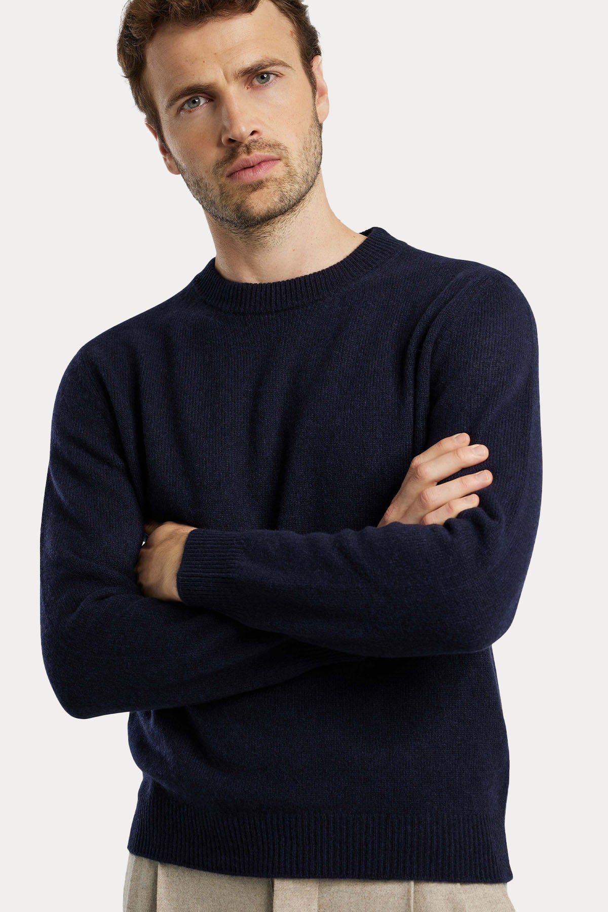 Manifattura Regular Fit Yuvarlak Yaka Kaşmir Örgü Yün Triko