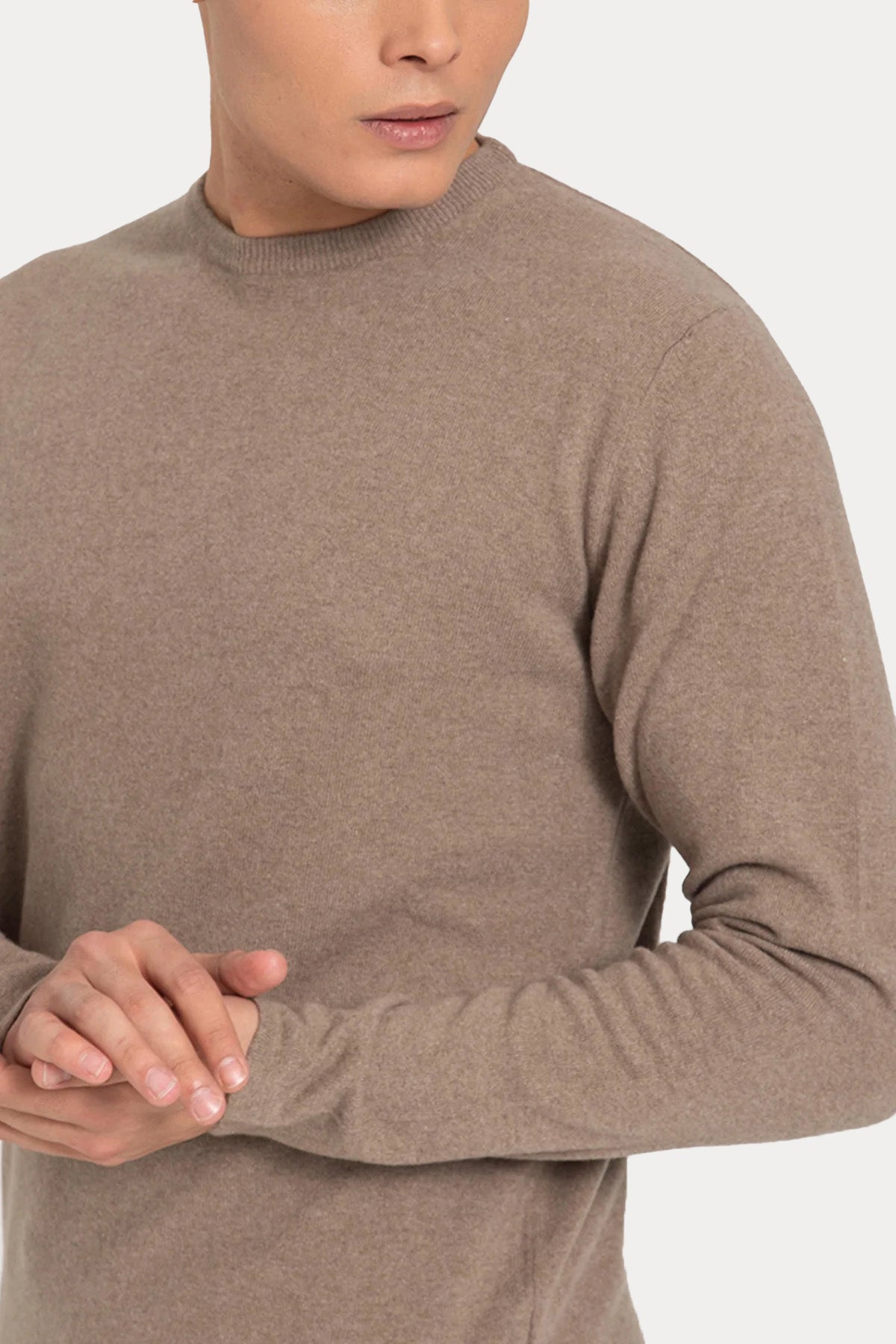 Manifattura Yuvarlak Yaka Regular Fit Kaşmir Örgü Yün Triko