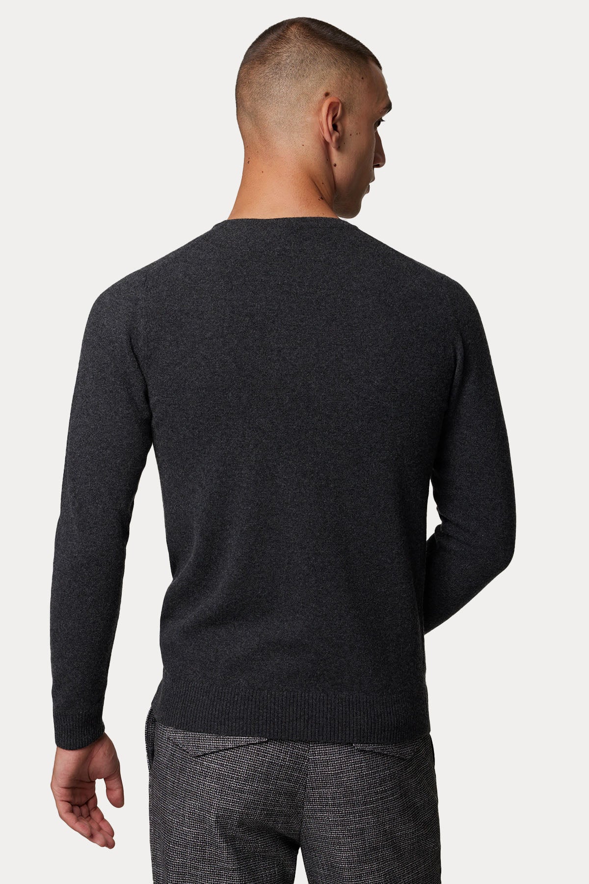 Manifattura Yuvarlak Yaka Regular Fit Kaşmir Örgü Yün Triko