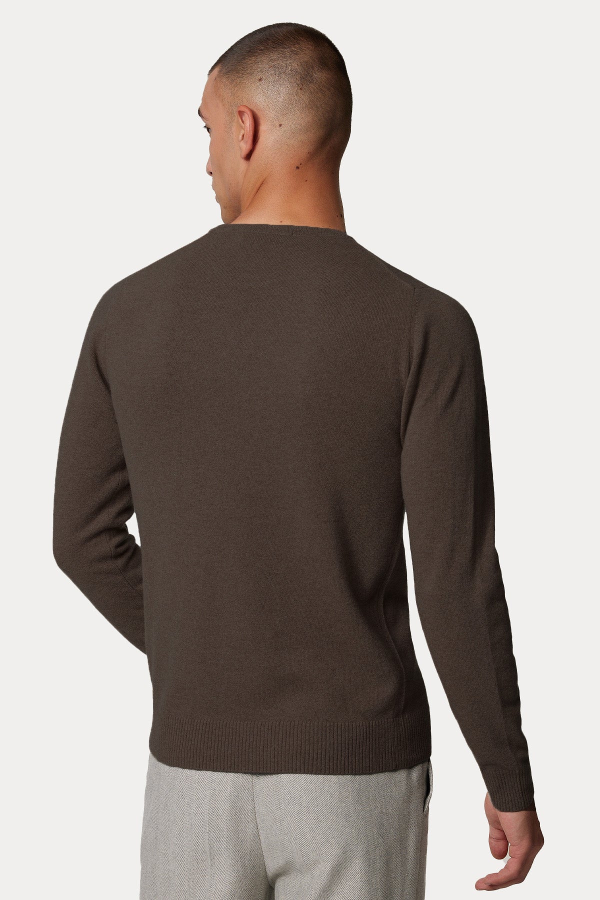 Manifattura Yuvarlak Yaka Regular Fit Kaşmir Örgü Yün Triko