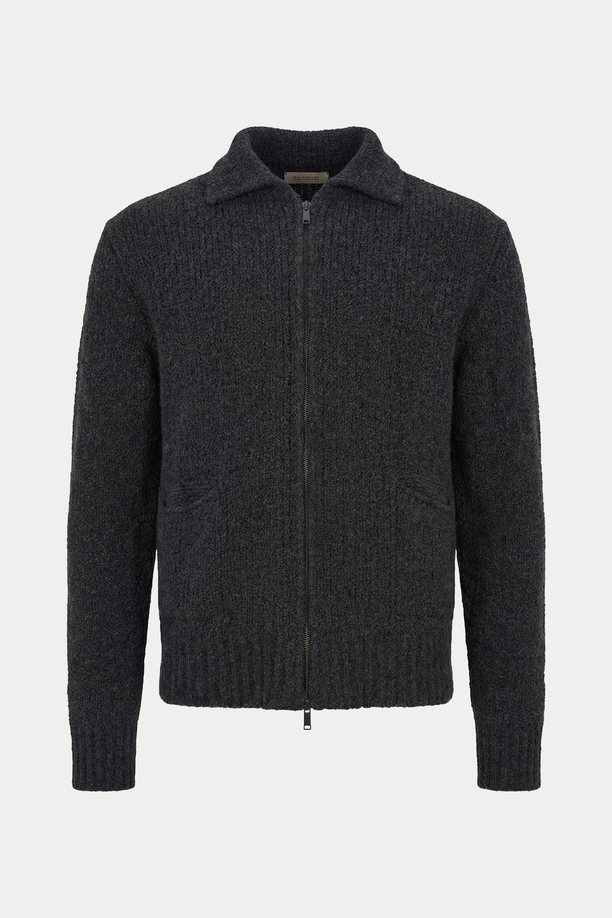 Manifattura Klasik Yaka Örgü Yün Triko Ceket