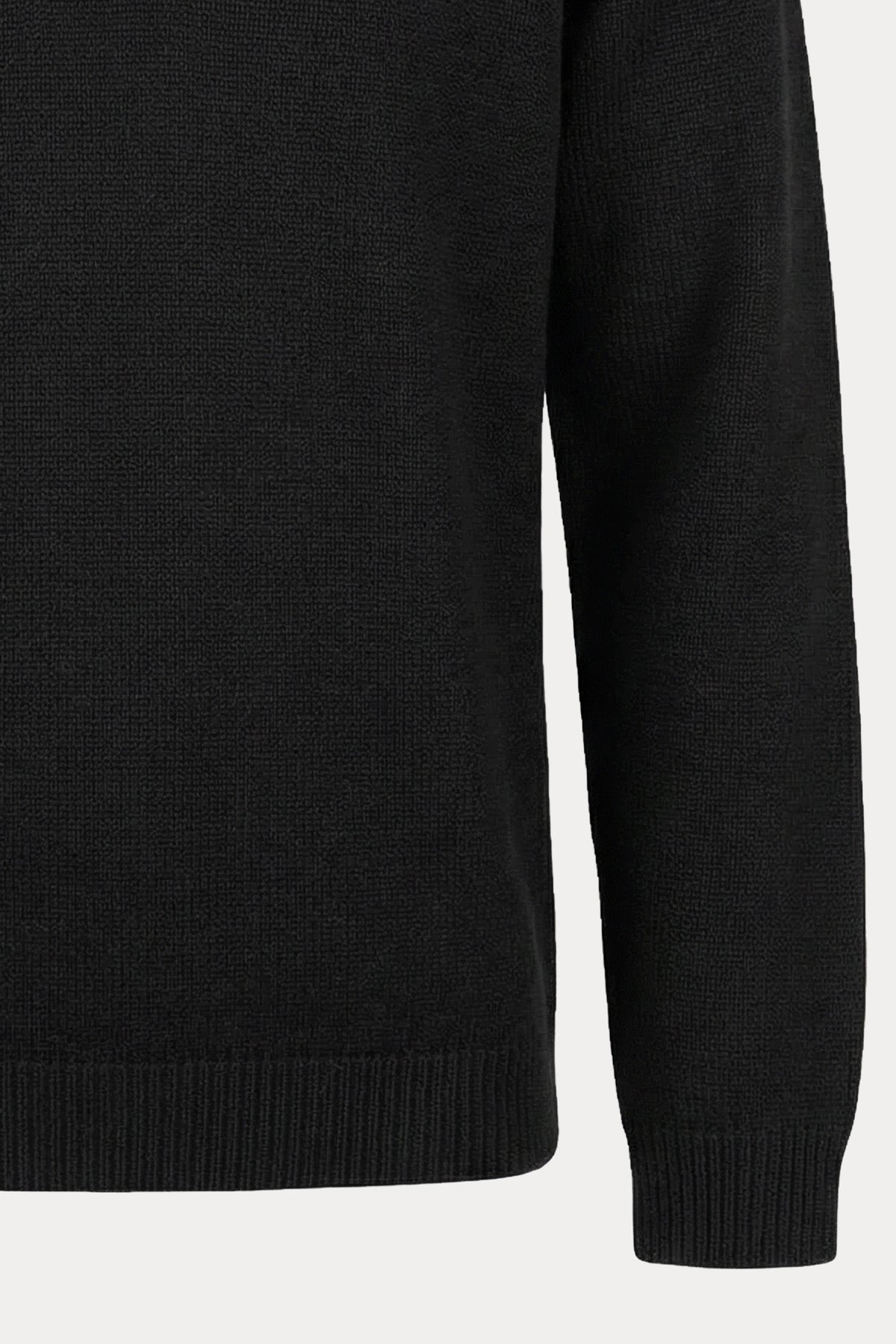 Manifattura Fermuarlı Düğmeli Perkins Yaka Örgü Yün Triko