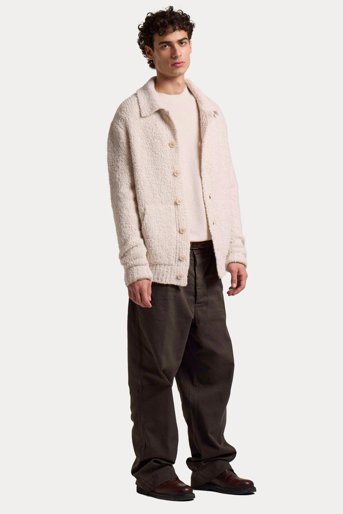 Manifattura Regular Fit Teddy Kumaş Yün Ceket