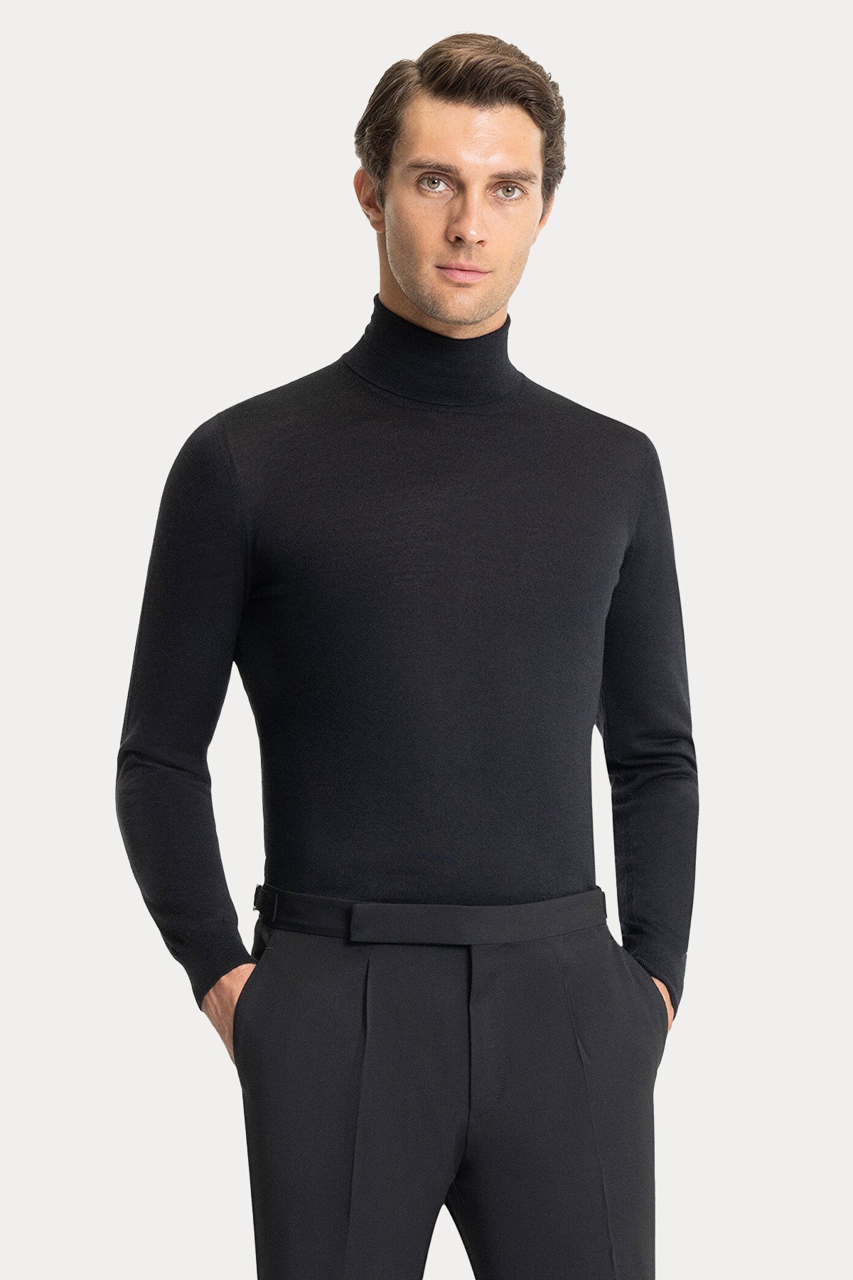 Manifattura Balıkçı Yaka İnce Örgü Yün Triko