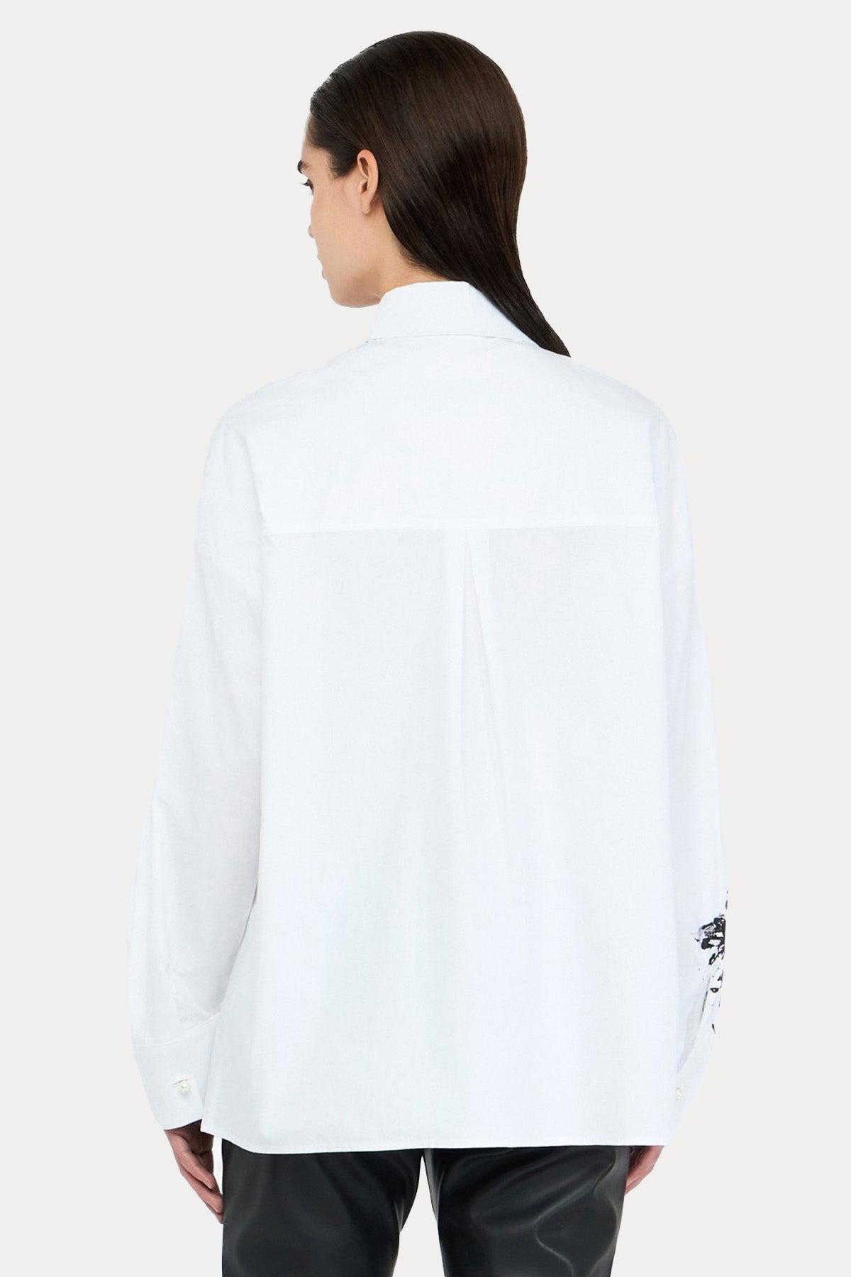 Liu Jo Relaxed Fit Parlak Taş Aksesuarlı Poplin Gömlek