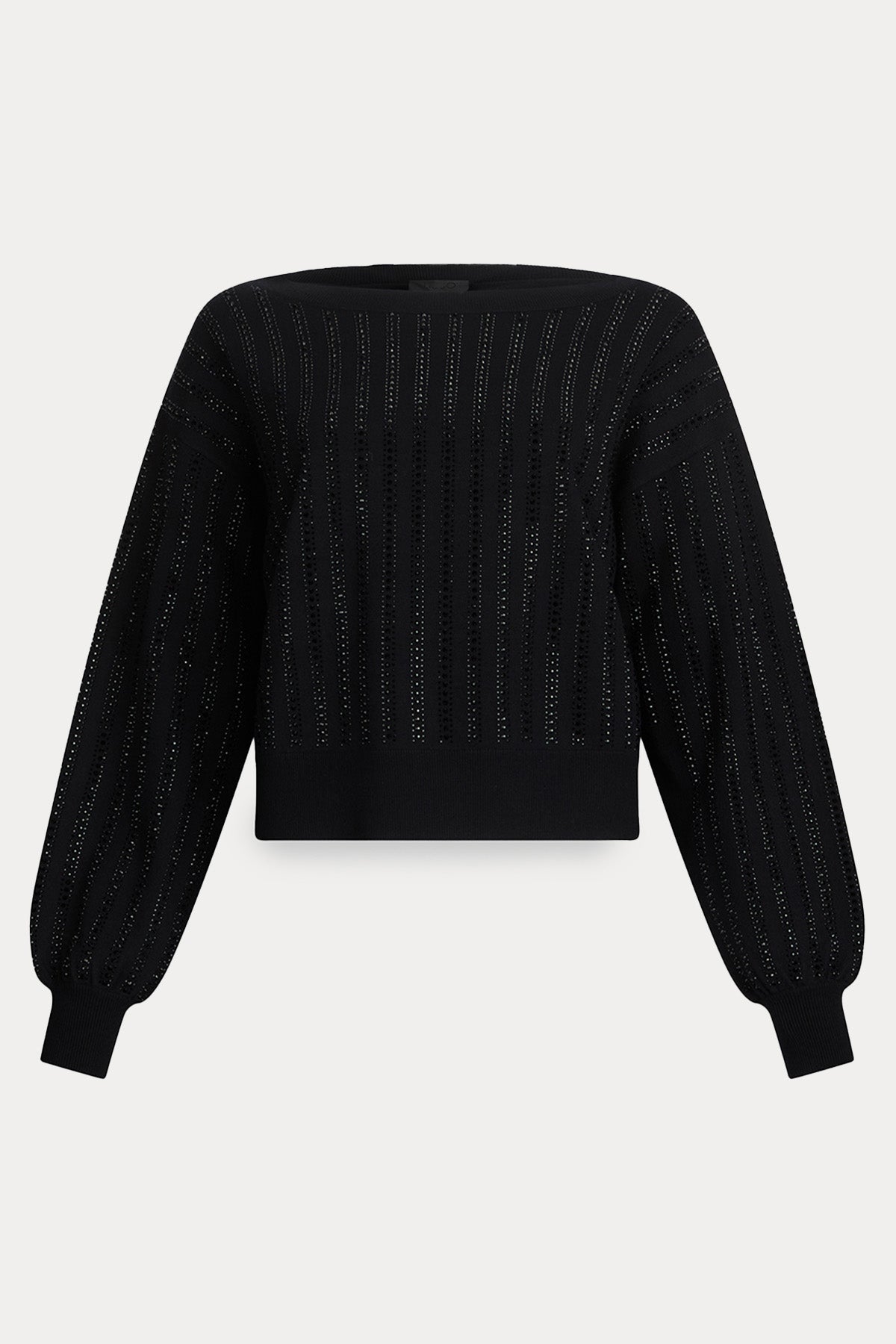 Liu Jo Kayık Yaka Parlak Taş Aksesuarlı Örgü Triko