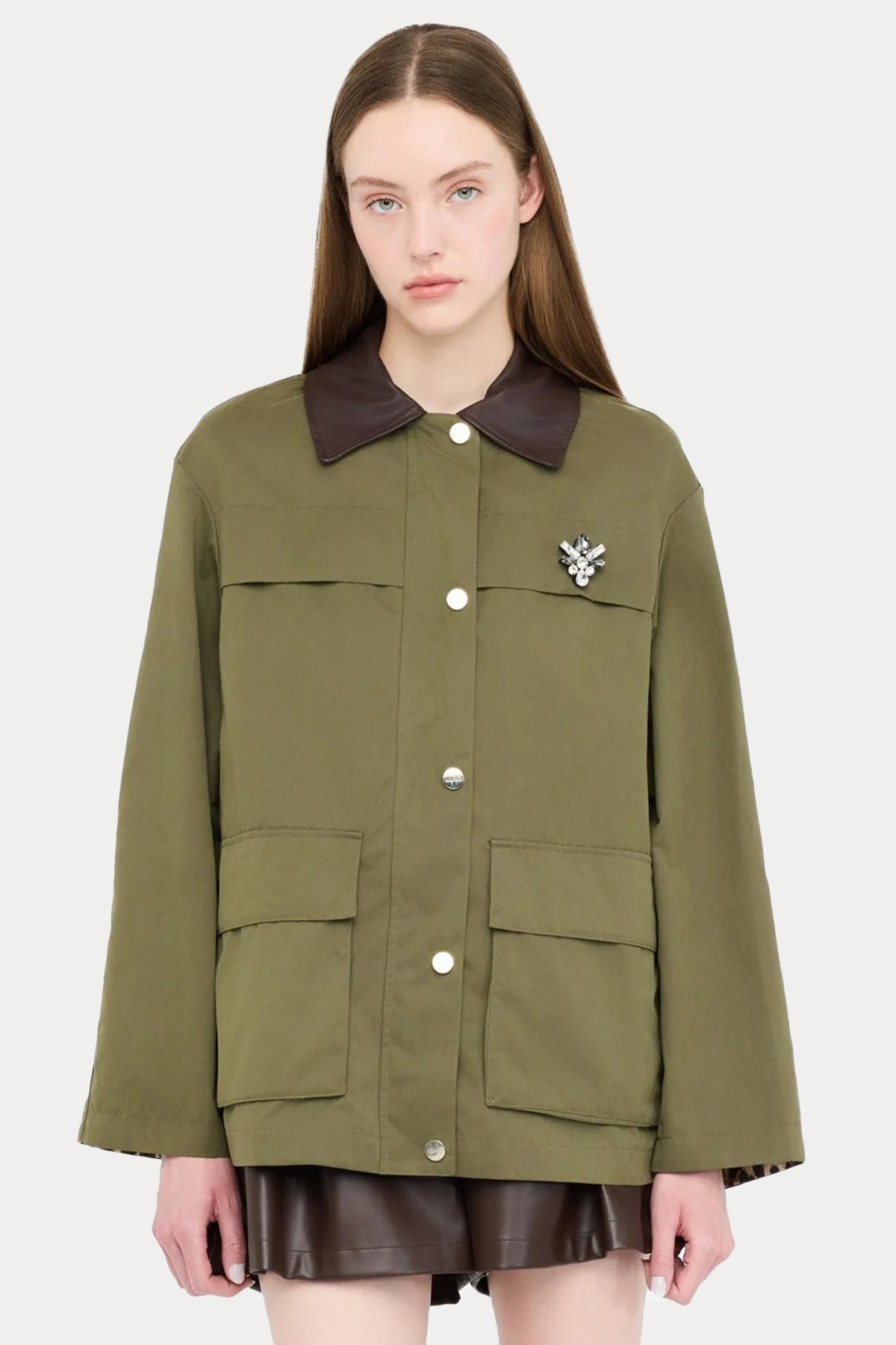 Liu Jo Cep Detaylı Boxy Fit Mont Ceket